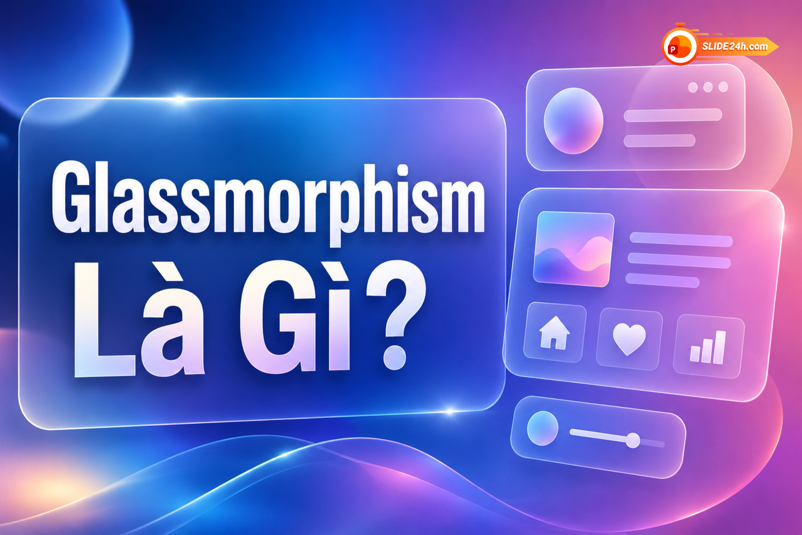 giải thích glassmorphism là gì trong thiết kế slide