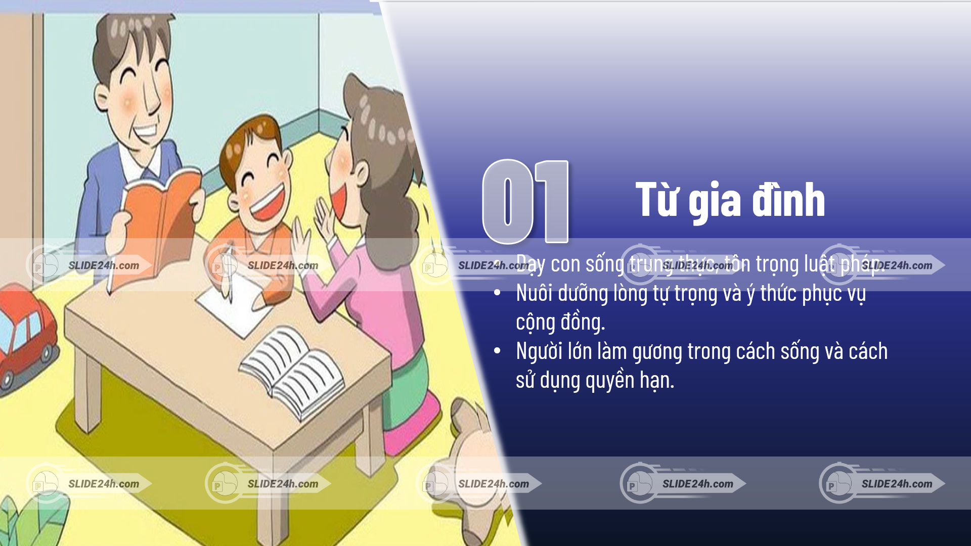 Giáo dục gia đình giúp hạn chế lạm dụng chức quyền.