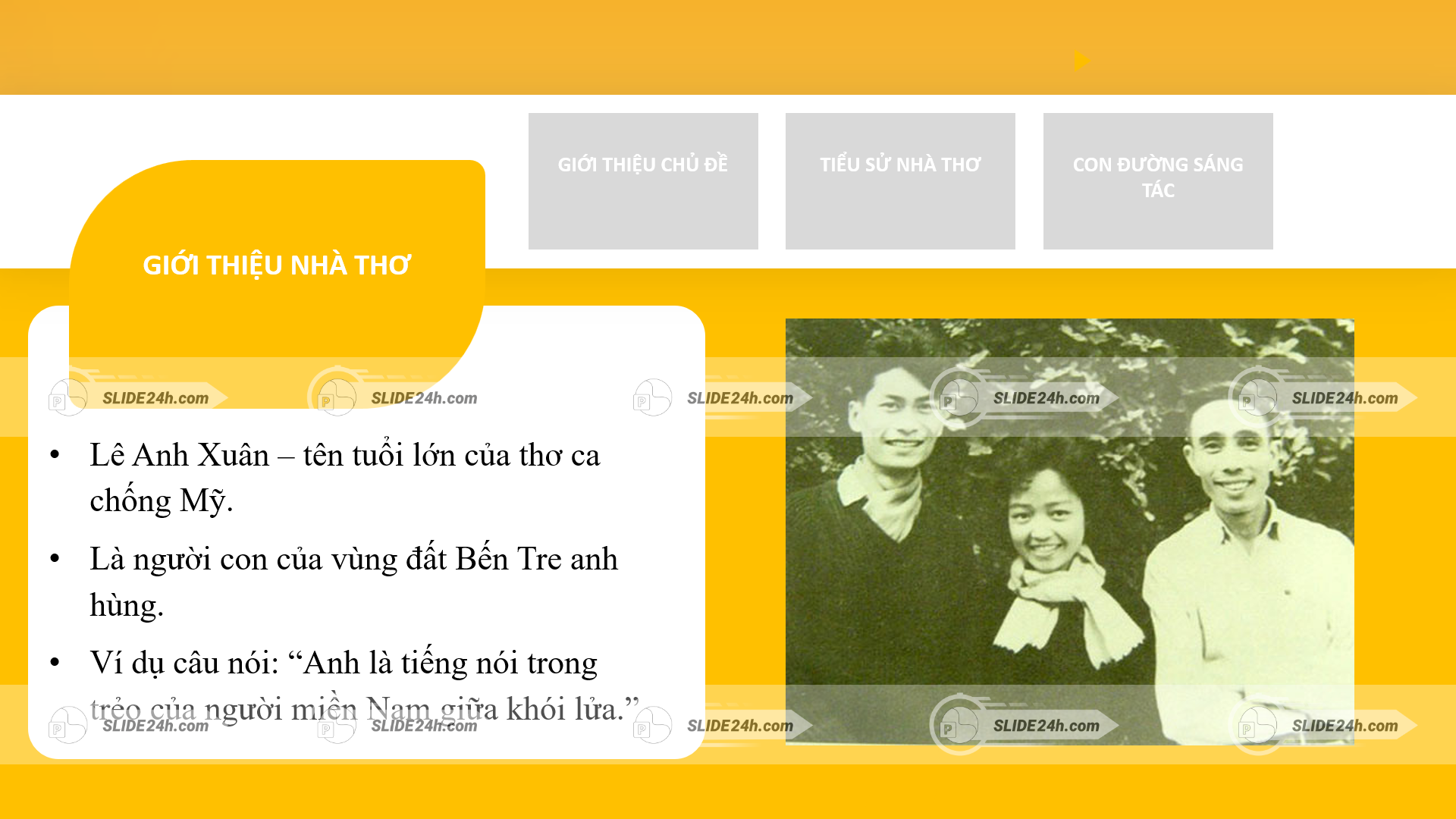 giới thiệu nhà thơ lê anh xuân trong thơ ca kháng chiến chống mỹ và hình ảnh tư liệu của nhà thơ
