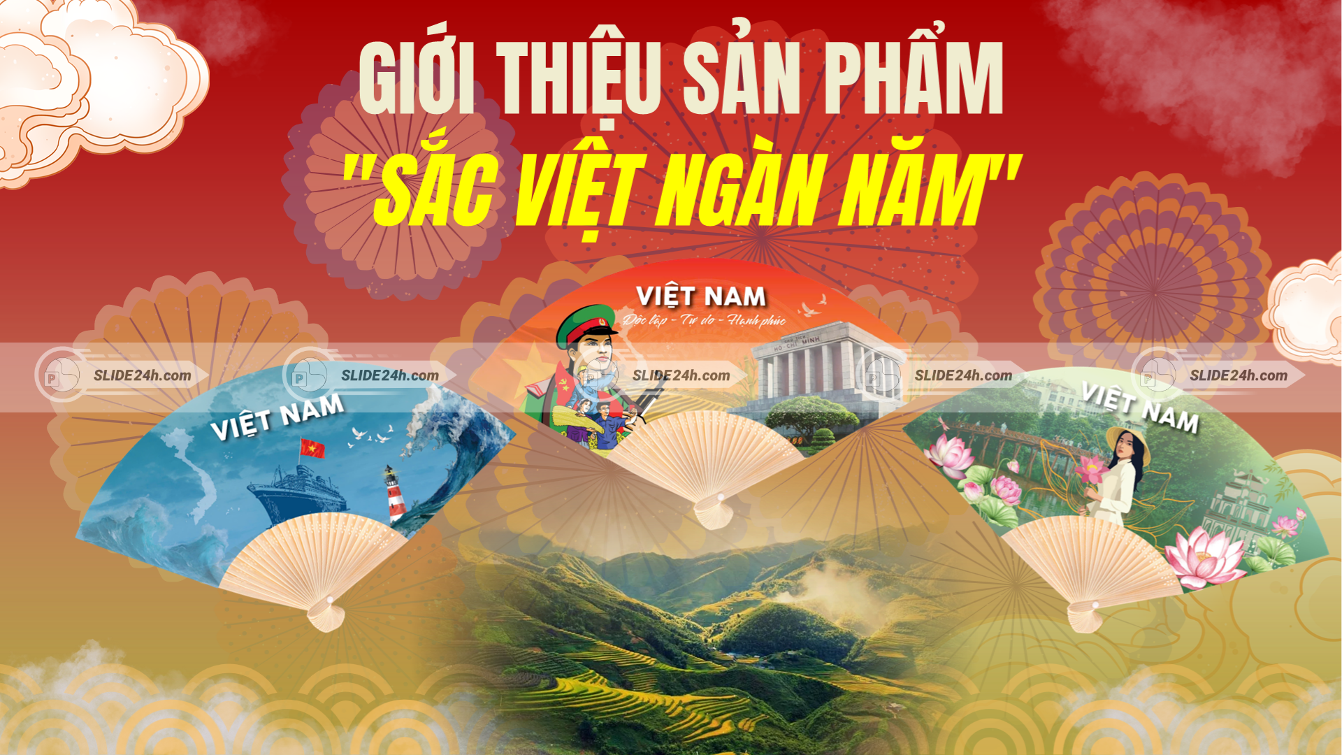 Giới thiệu sản phẩm Sắc Việt Ngàn Năm với ba mẫu quạt