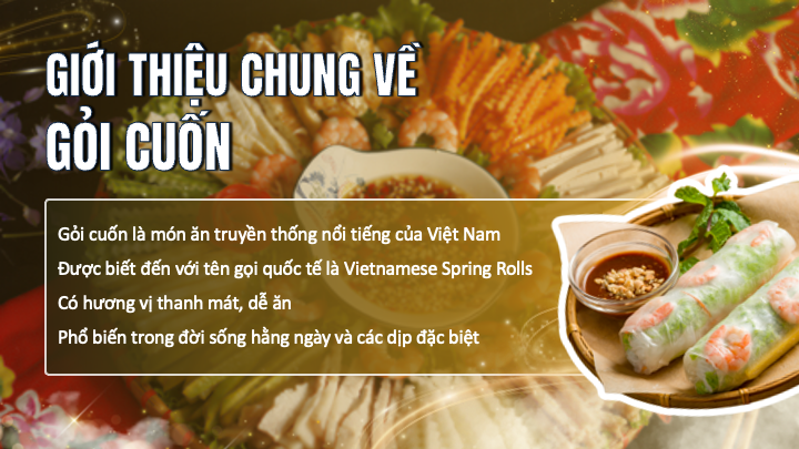 gỏi cuốn việt nam là món ăn truyền thống thanh mát nổi tiếng khắp cả nước