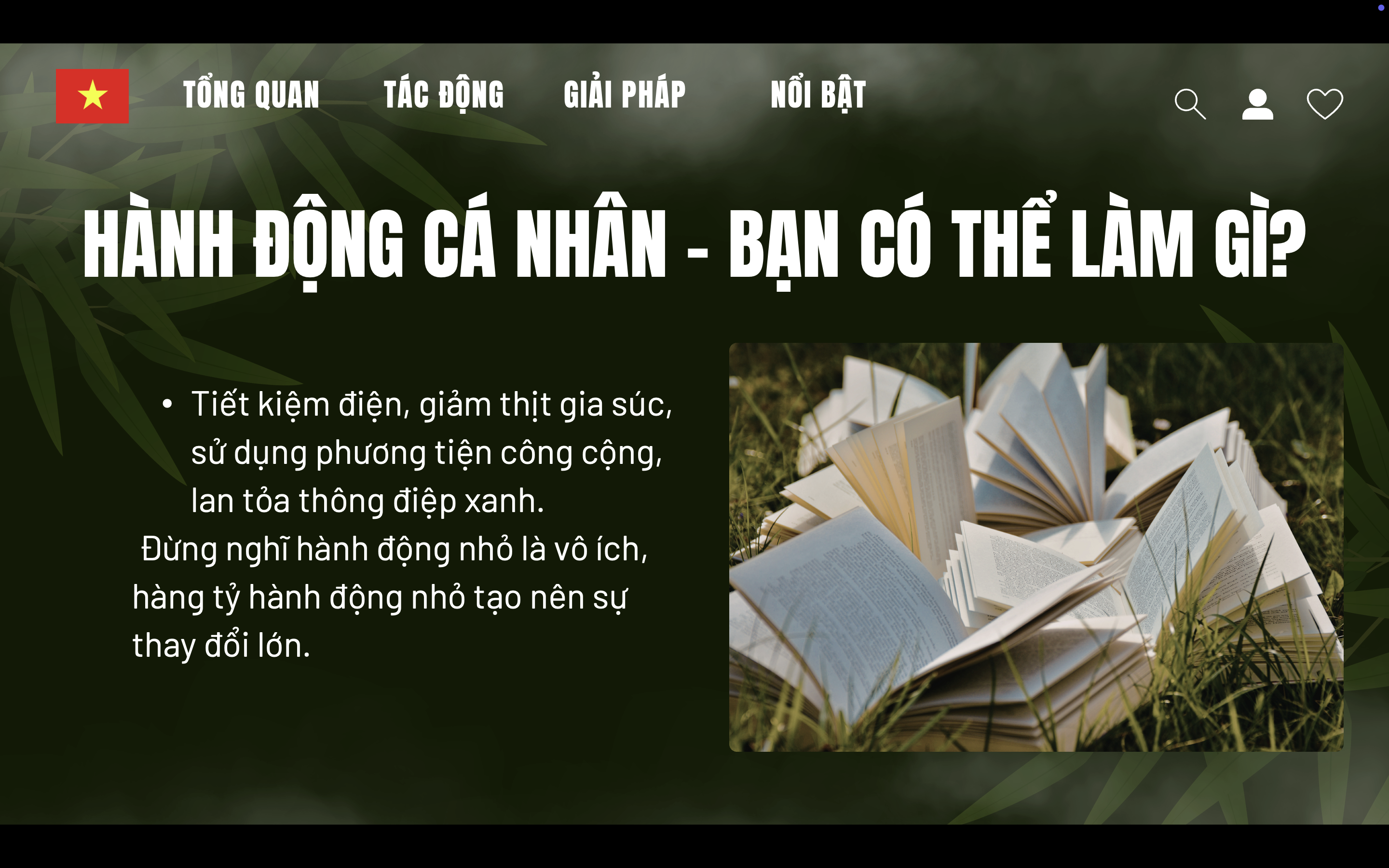 hành động cá nhân tiết kiệm điện xe công cộng giảm phát thải biến đổi khí hậu