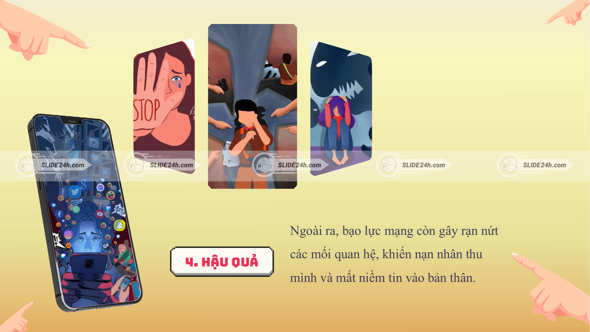 Hậu quả của bạo lực mạng đối với tâm lý, học tập và đời sống cá nhân.