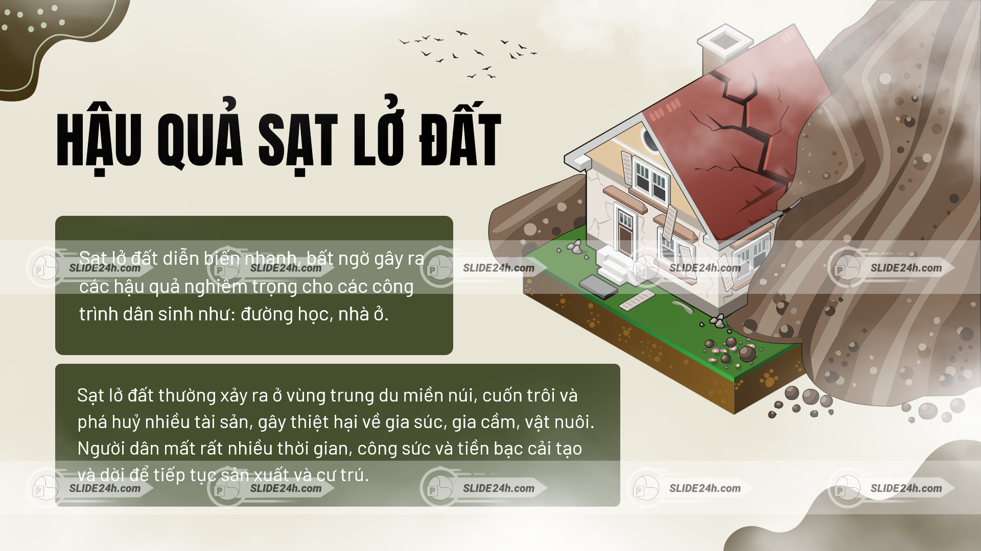 Hậu quả của sạt lở đất