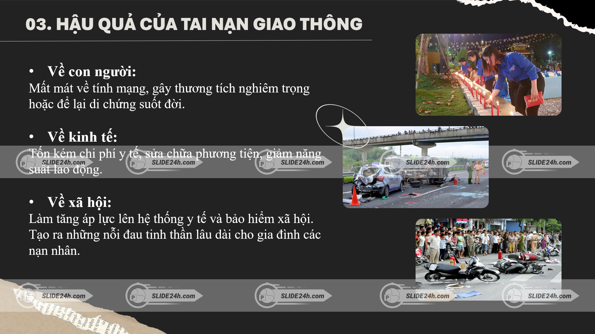 hậu quả của tai nạn giao thông đối với con người kinh tế và xã hội