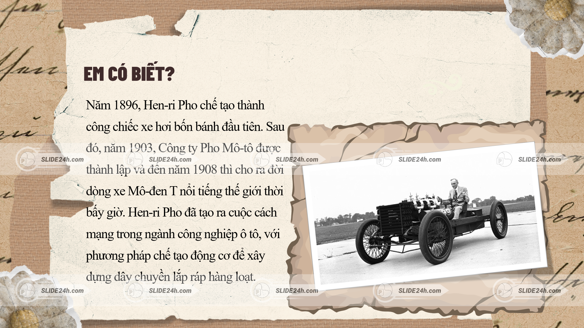 henry ford và dây chuyền sản xuất ô tô hàng loạt model t nổi tiếng