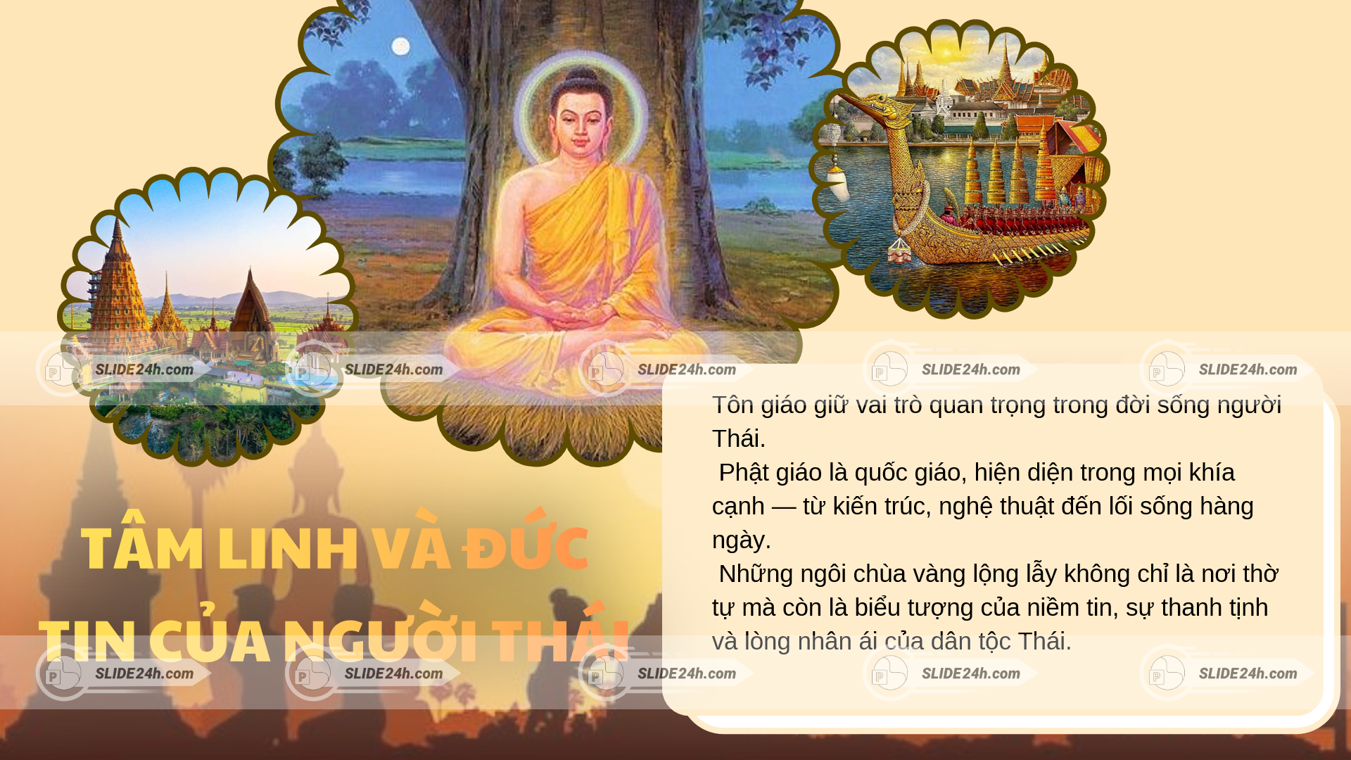 hình ảnh phật giáo và chùa chiền thể hiện đời sống tâm linh sâu sắc của người thái nơi niềm tin và đạo đức gắn liền với văn hóa dân tộc