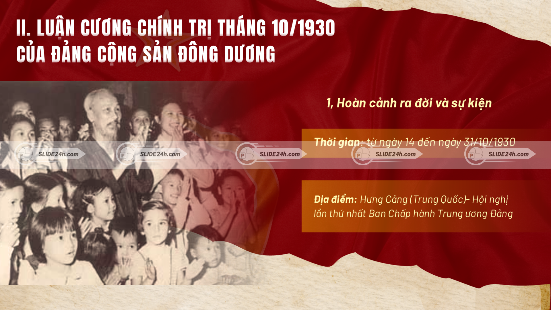 Hoàn cảnh ra đời Luận cương chính trị tháng 10 năm 1930 của Đảng Cộng sản Đông Dương.
