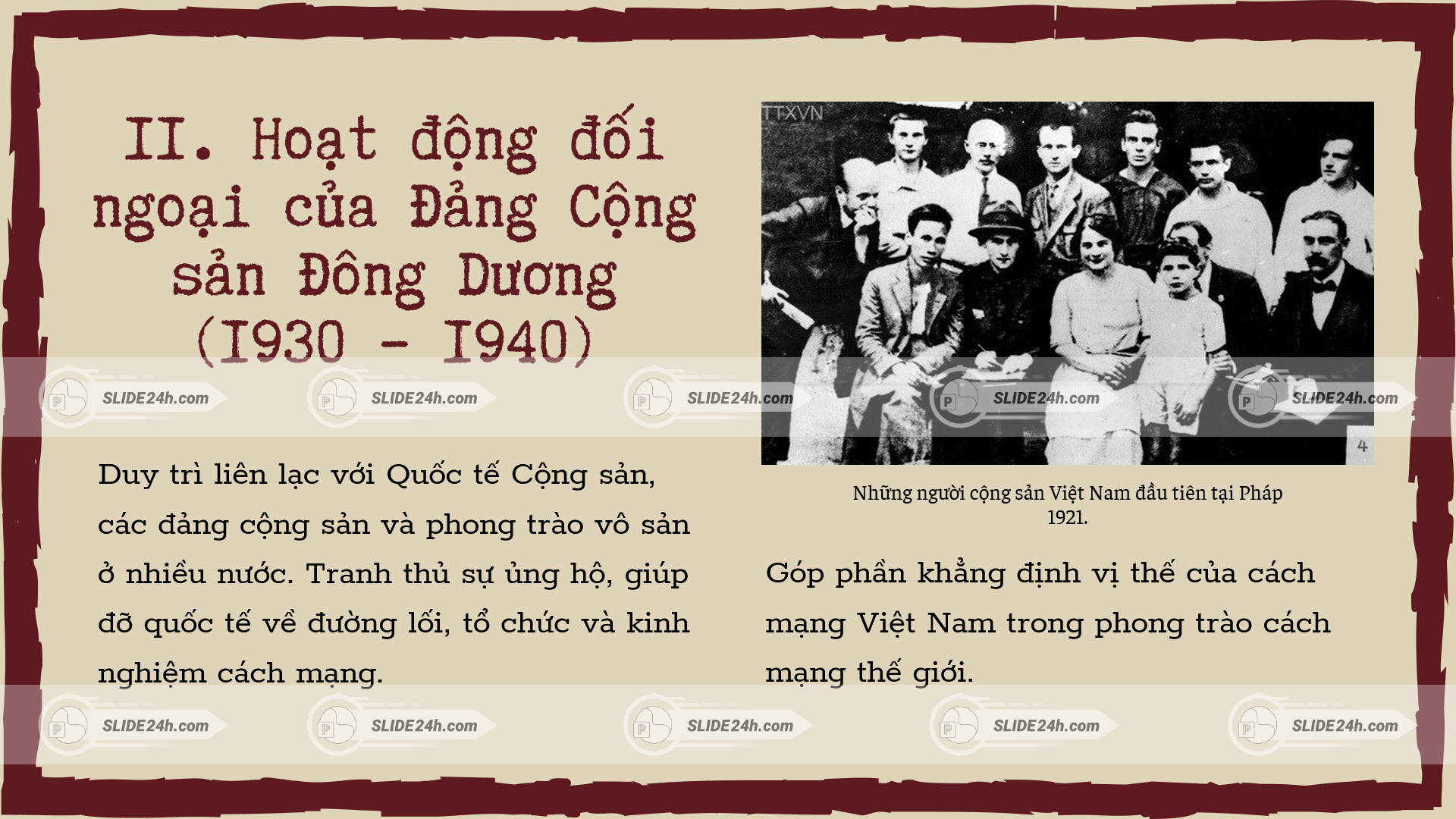 hoạt động đối ngoại của đảng cộng sản đông dương giai đoạn 1930 1940