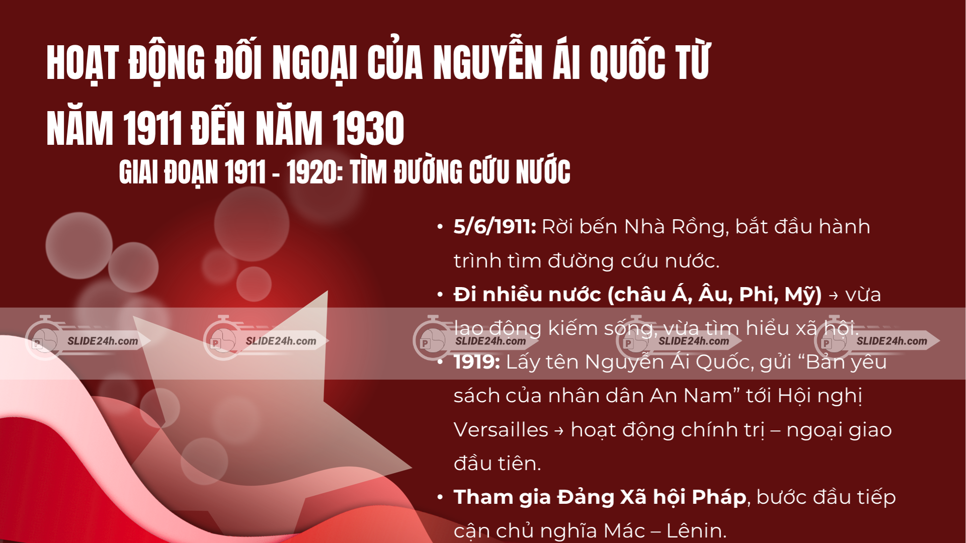 Hoạt động đối ngoại của Nguyễn Ái Quốc trong những năm tìm đường cứu nước