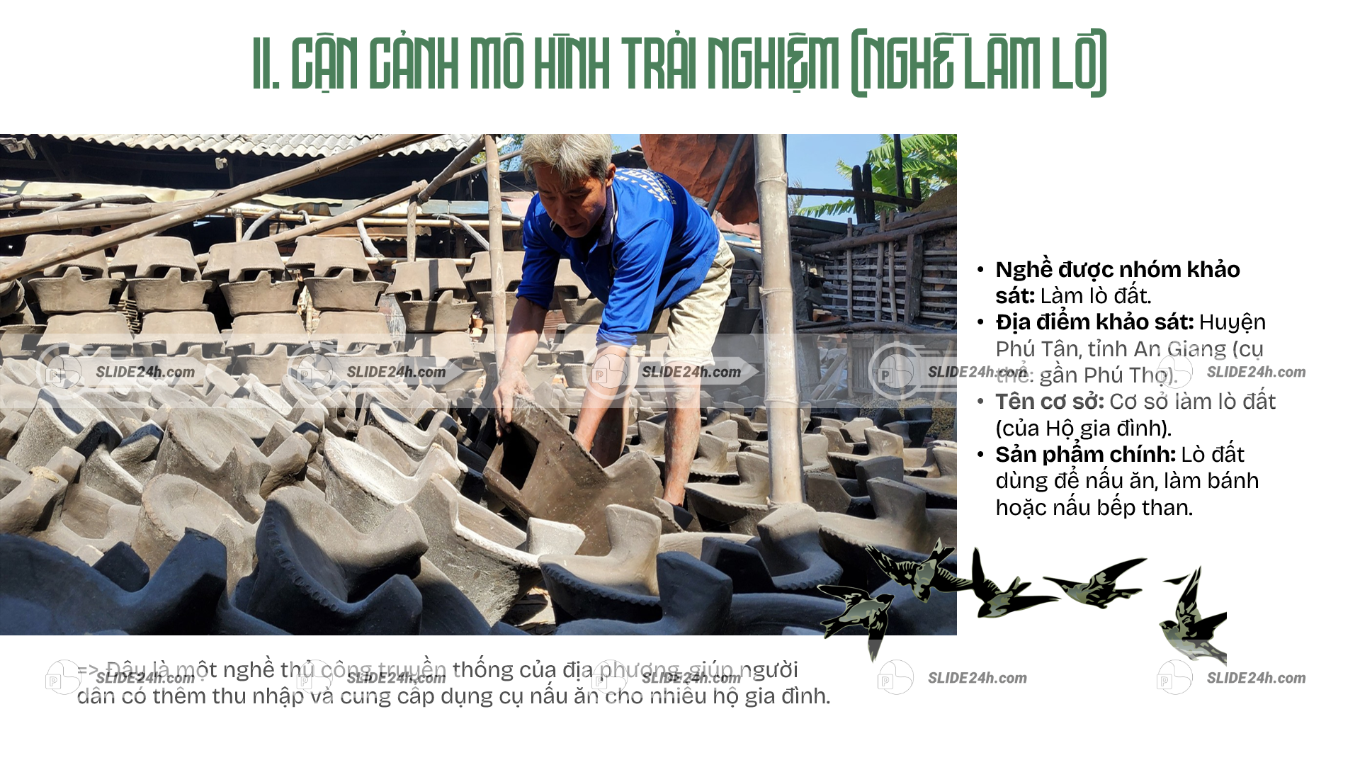 Hoạt động sản xuất, kinh doanh lò đất tại địa phương An Giang