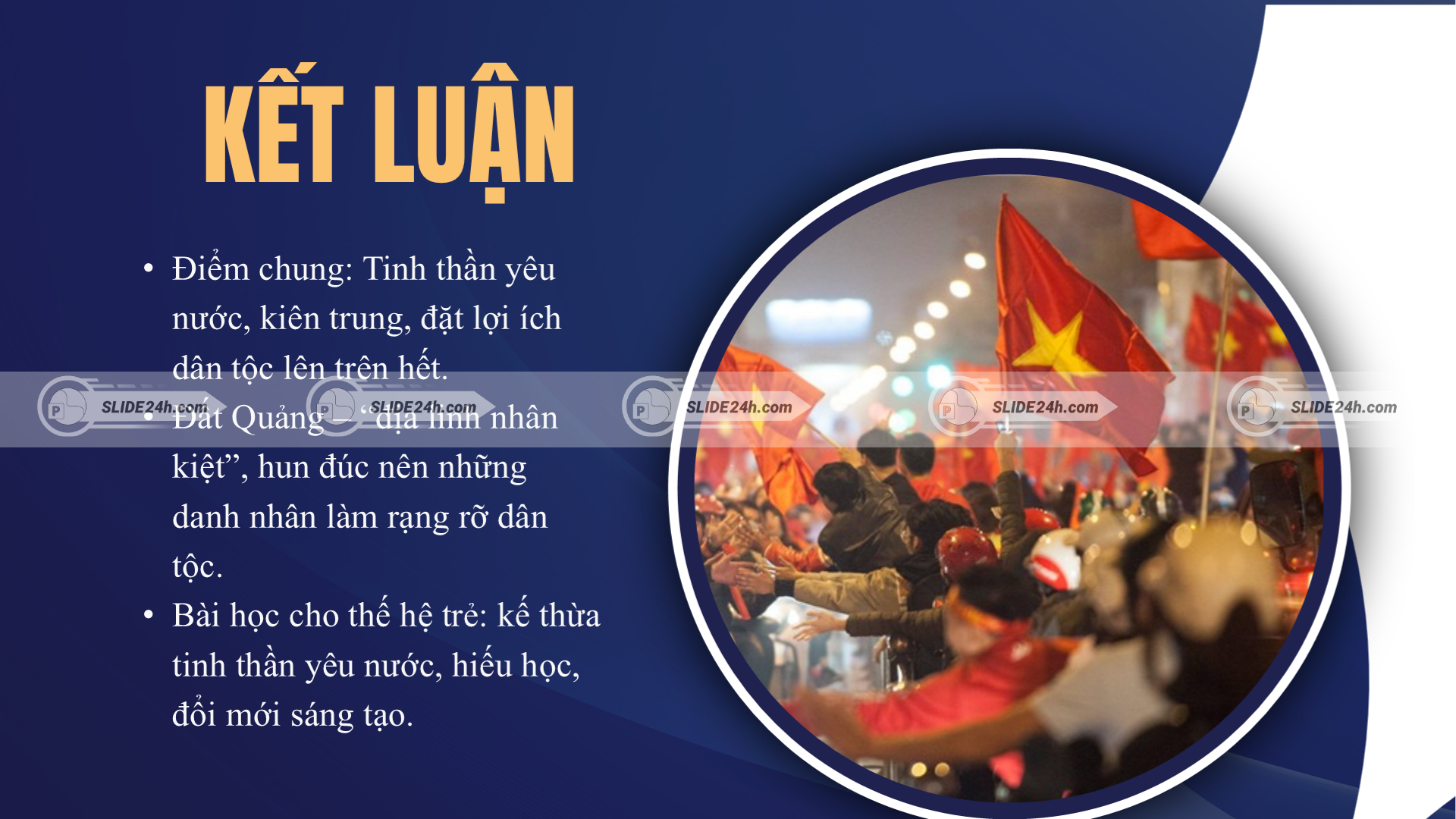 Kết luận tinh thần yêu nước của danh nhân đất Quảng