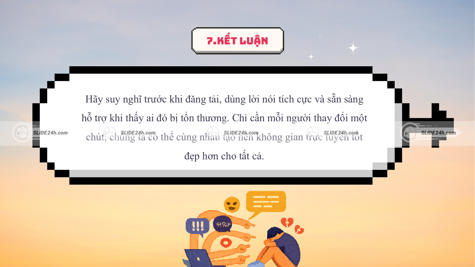 Kết luận về việc phòng tránh bạo lực mạng bằng nâng cao nhận thức.