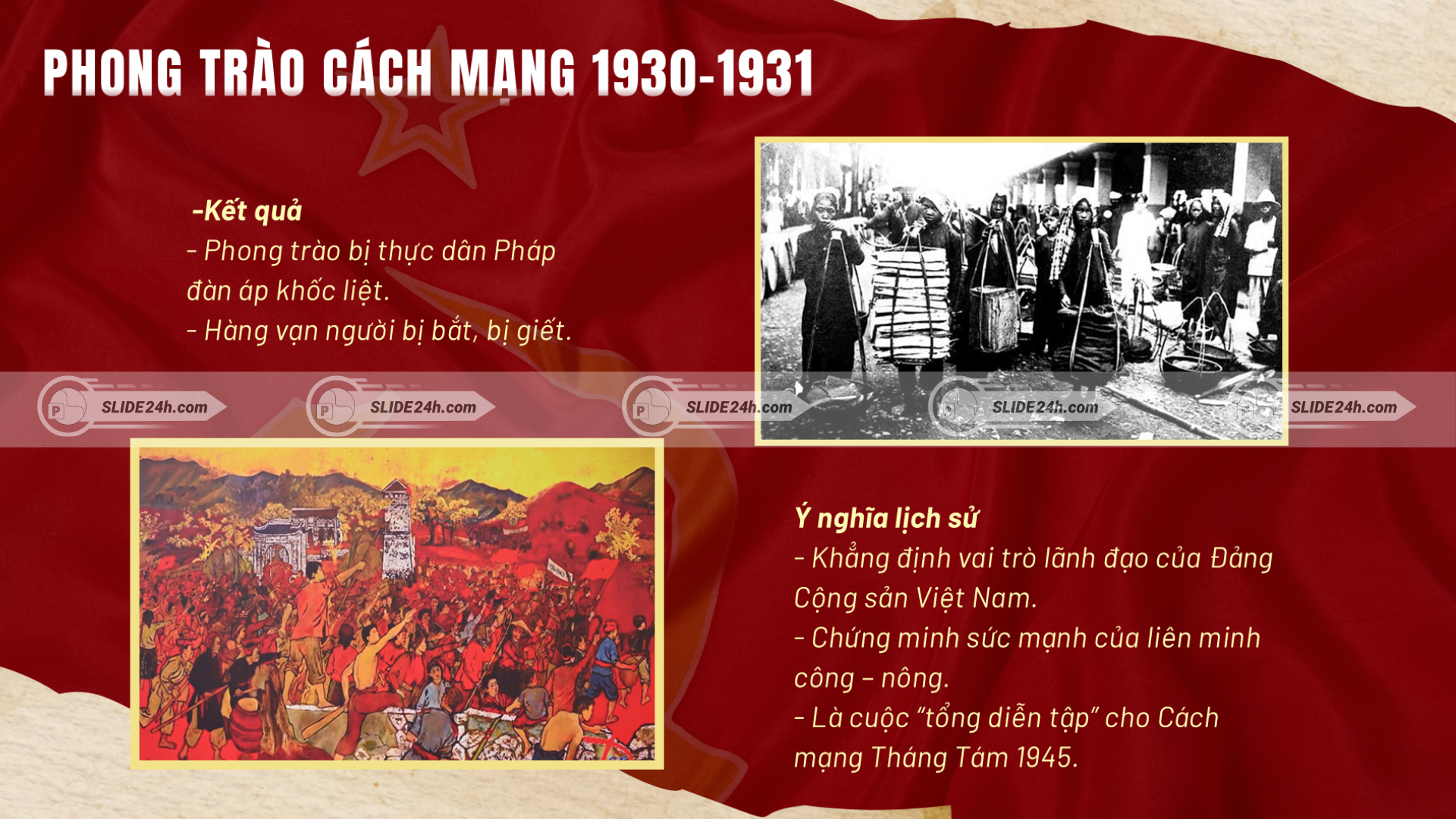 Kết quả và ý nghĩa lịch sử của phong trào cách mạng 1930 - 1931.
