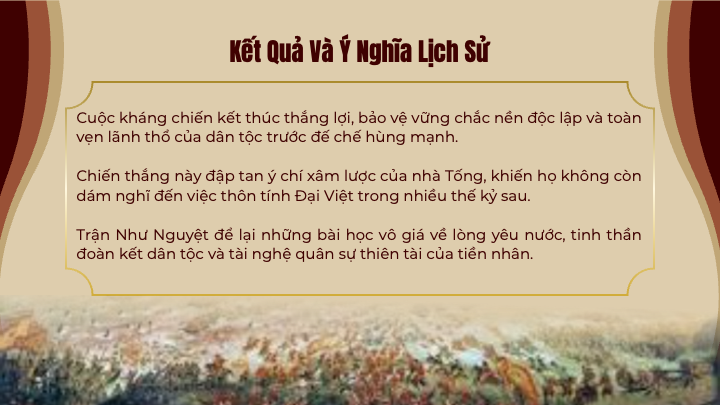  kết quả và ý nghĩa lịch sử phòng tuyến sông như nguyệt