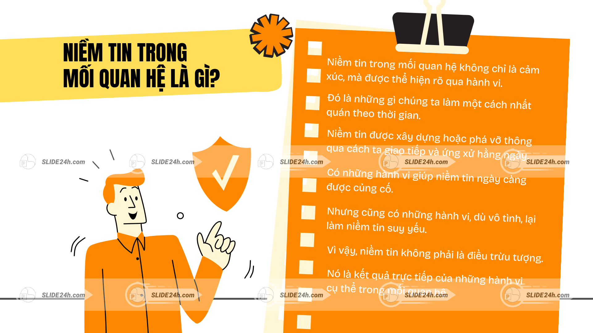 Khái niệm niềm tin trong mối quan hệ qua các hành vi và vai trò của sự chân thành.