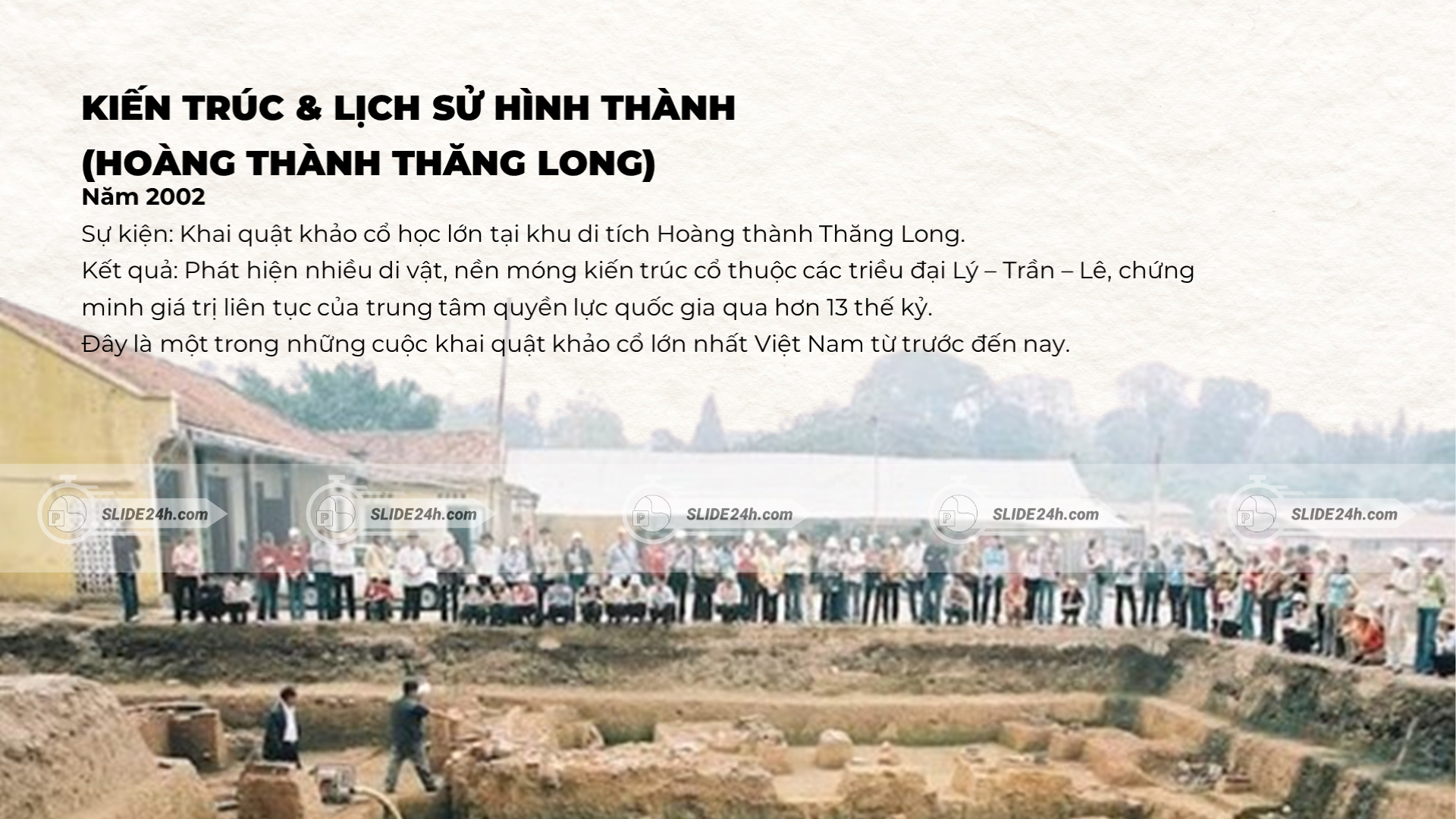 khai quật khảo cổ tại Hoàng thành Thăng Long
