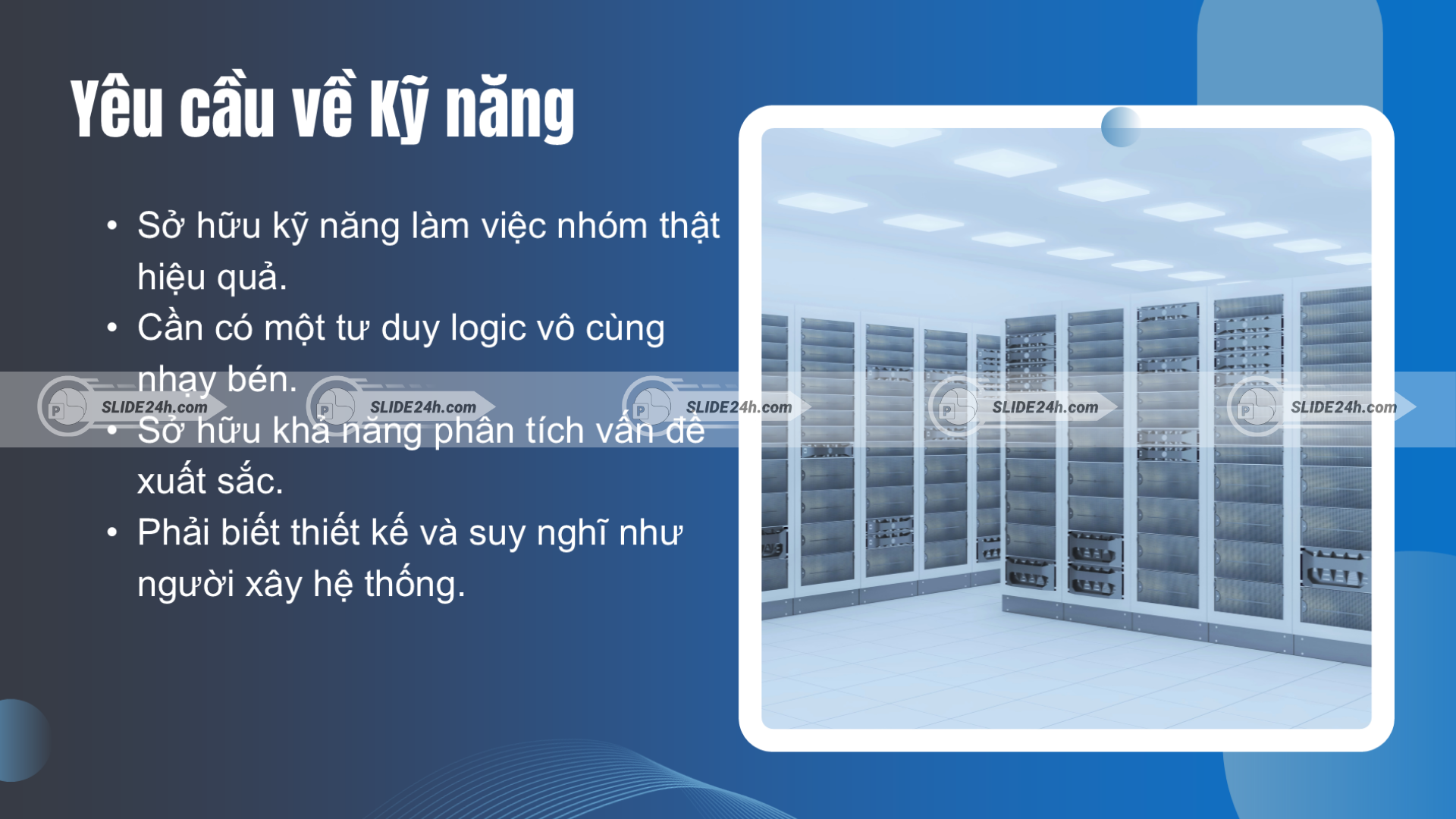 Kỹ năng kiến trúc sư cơ sở dữ liệu.
