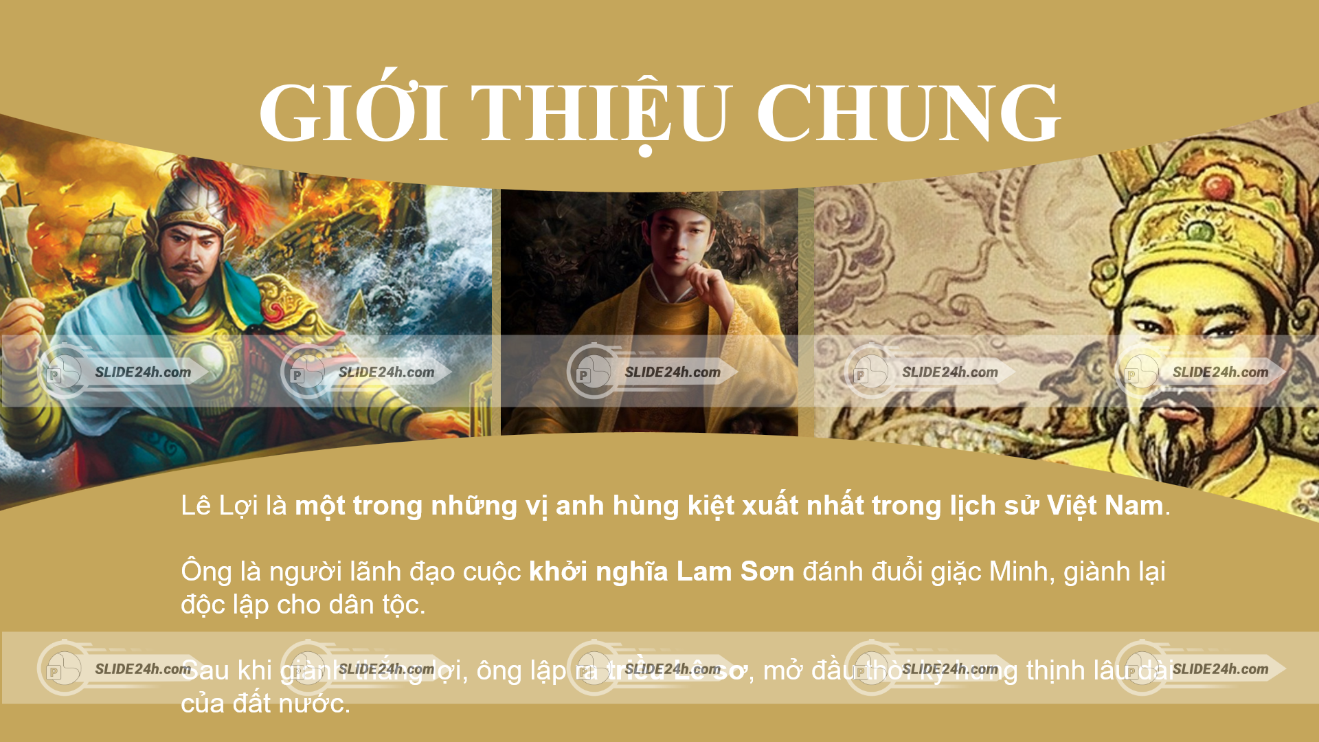 Lê Lợi lãnh đạo cuộc khởi nghĩa Lam Sơn