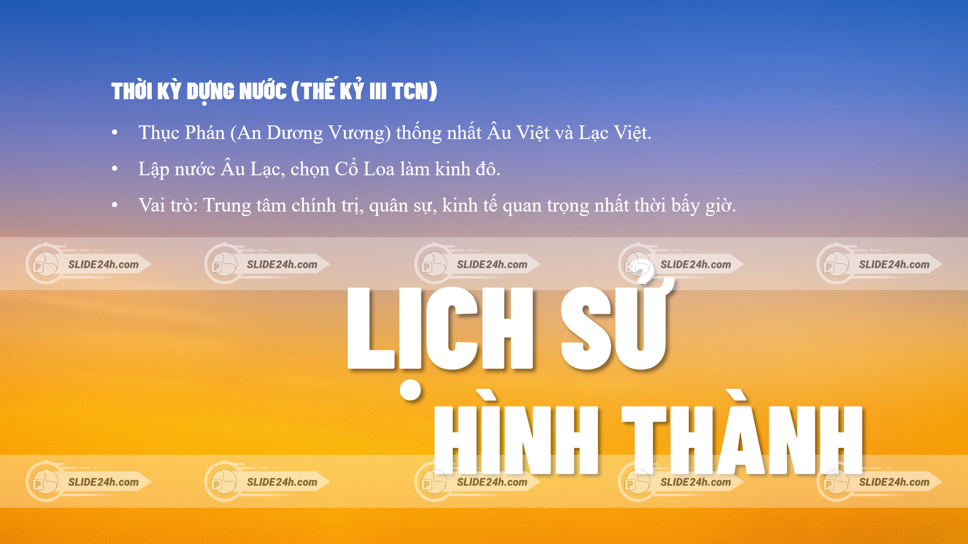 lịch sử hình thành thành cổ loa thời kỳ dựng nước với vai trò trung tâm chính trị quân sự quan trọng của nhà nước âu lạc thời cổ đại