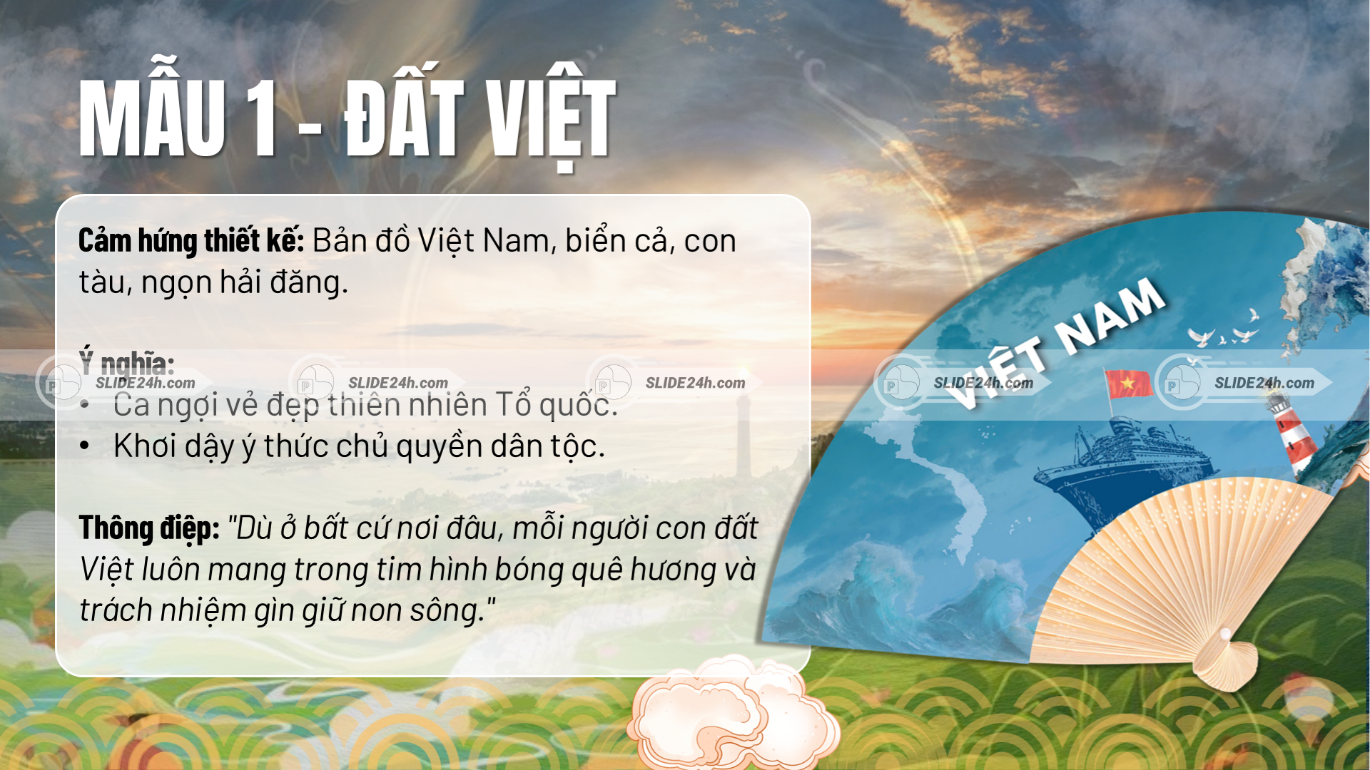 Mẫu quạt Đất Việt lấy cảm hứng từ bản đồ Việt Nam