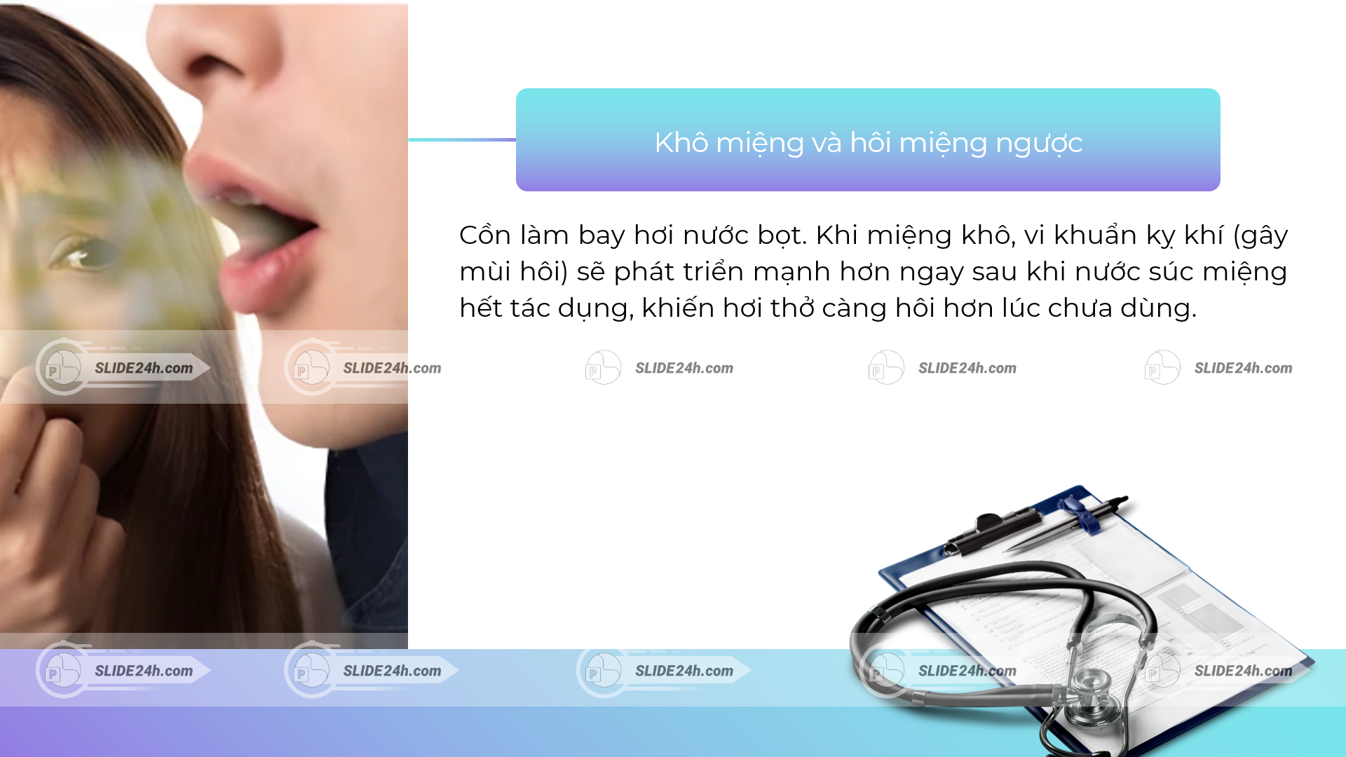 Miệng khô và hôi khi sử dụng nước súc miệng