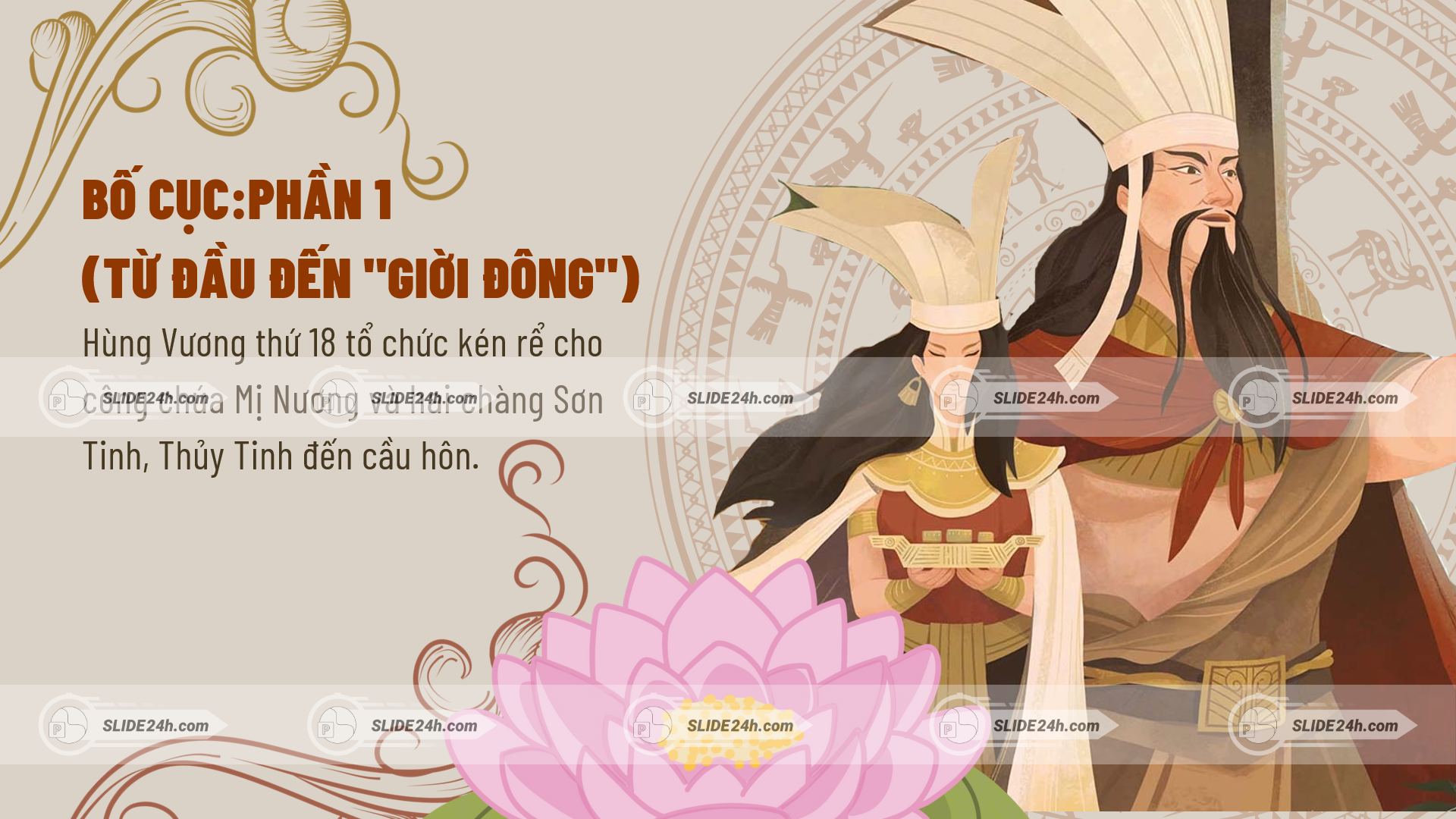 miêu tả quá trình kén rể của vua hùng