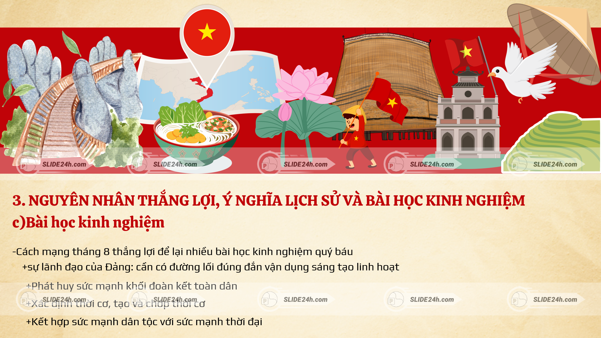 minh họa biểu tượng văn hóa việt nam hồ gươm trống đồng phở ruộng bậc thang và quốc kỳ