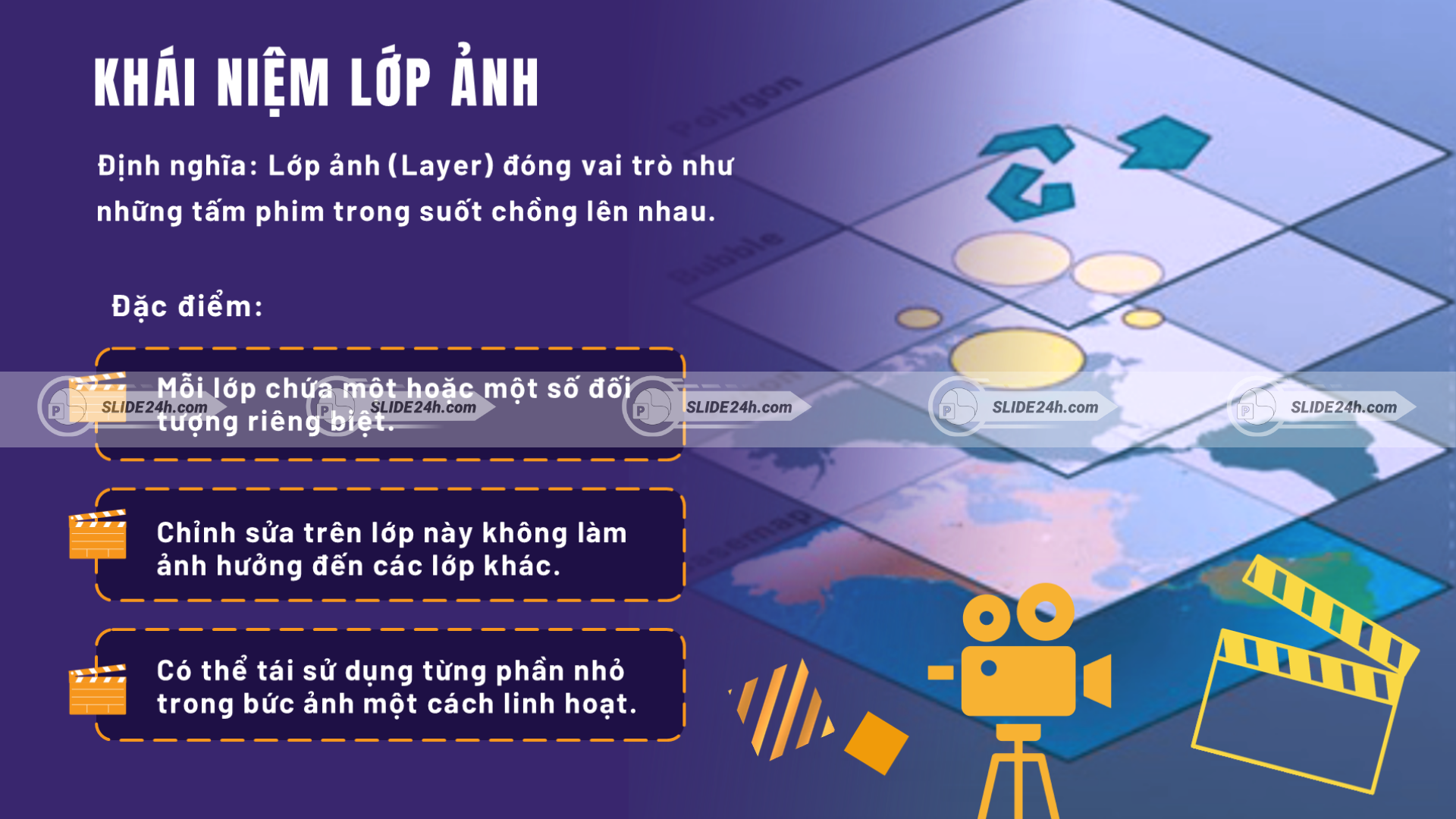 Mỗi layer chứa nội dung riêng và giúp thao tác chính xác, độc lập hơn.