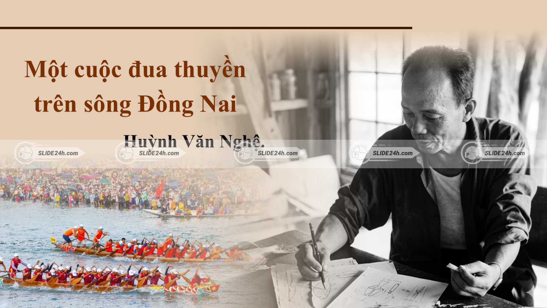 Một cuộc đua thuyền trên sông Đồng Nai.