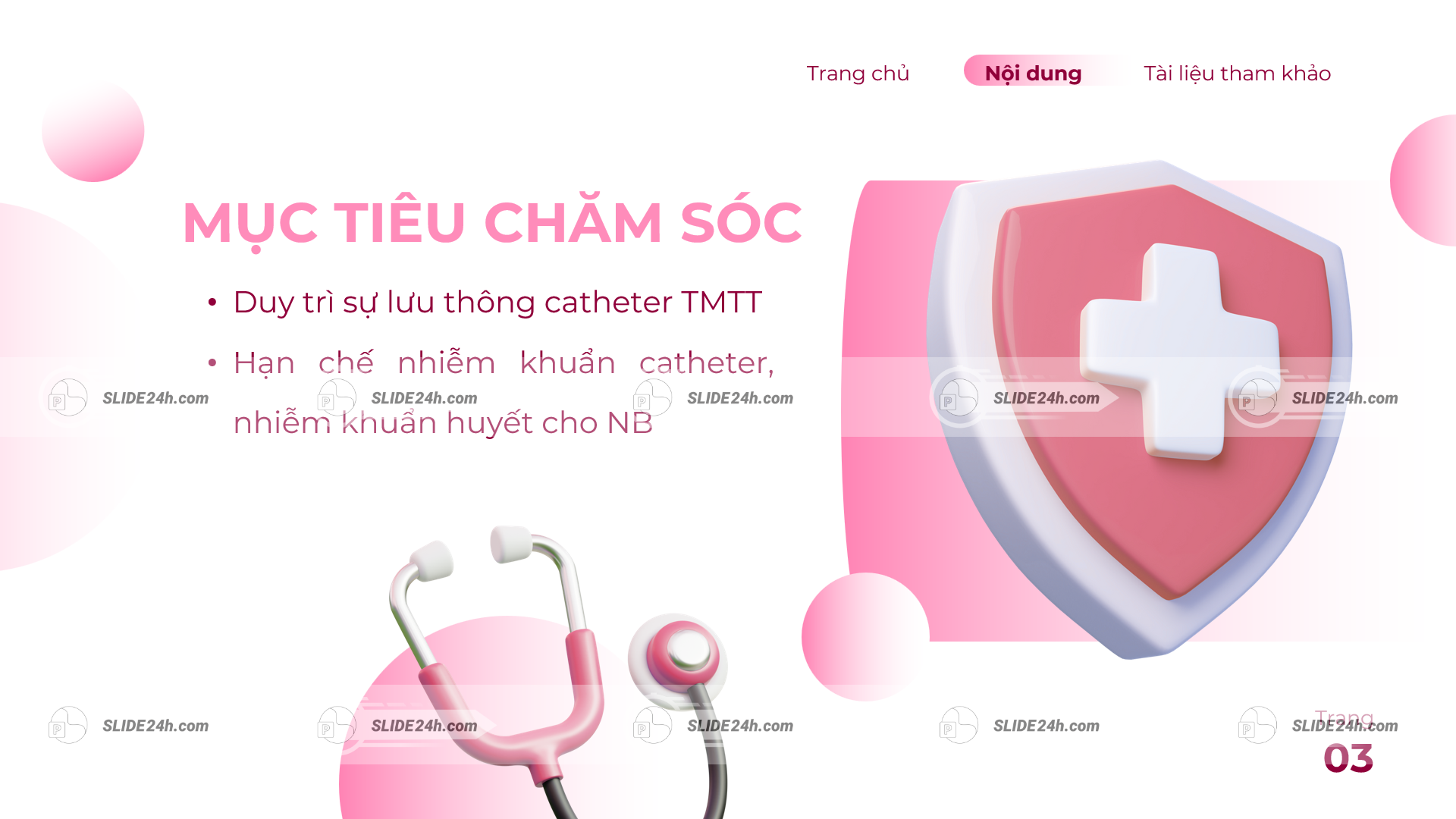 mục tiêu chăm sóc catheter tĩnh mạch trung tâm và phòng ngừa nhiễm khuẩn
