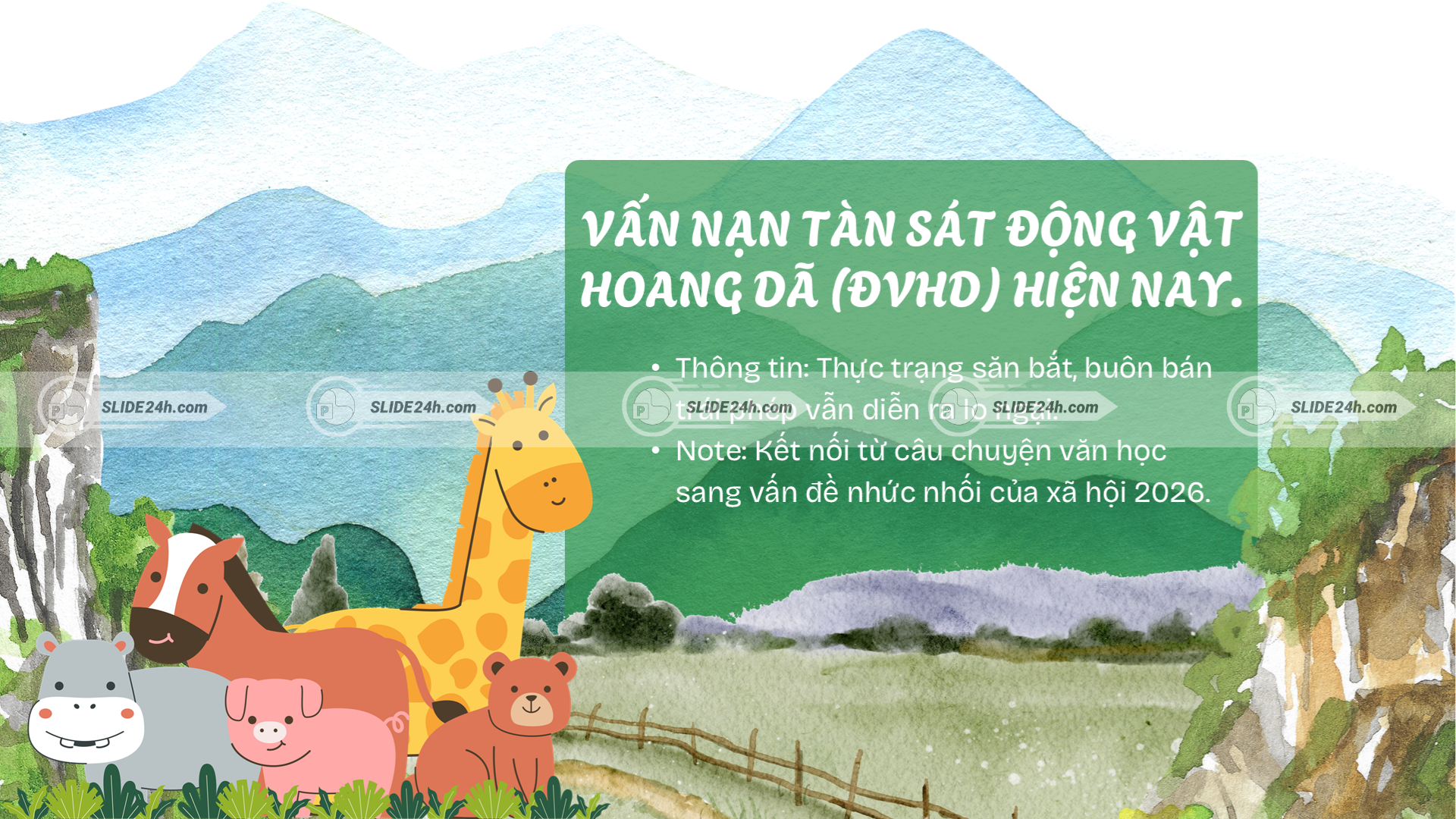 Muối của rừng với vấn nạn động vật hoang dã hiện nay.