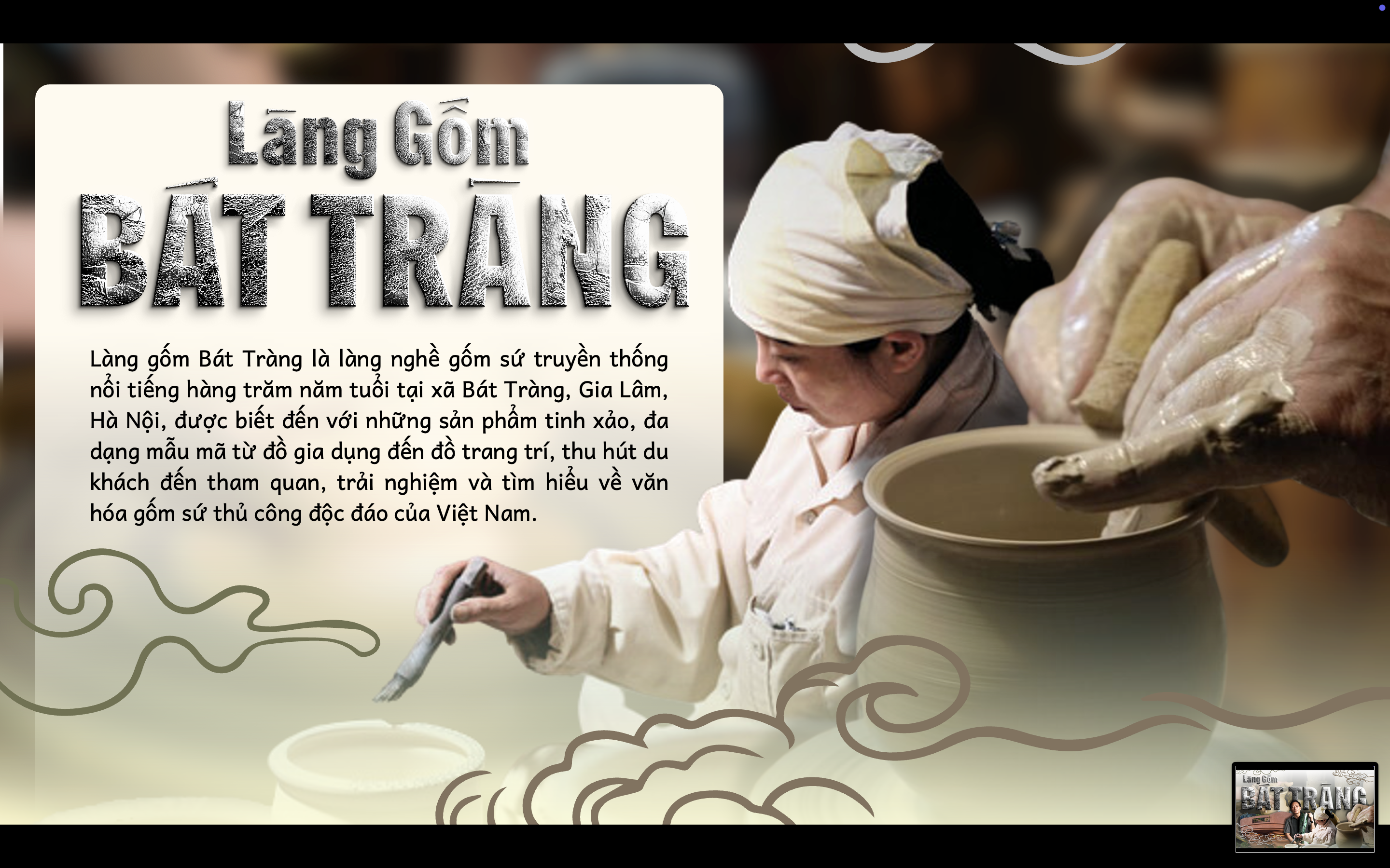 nghệ nhân làng gốm bát tràng tỉ mỉ tạo hình sản phẩm gốm sứ thủ công trên bàn xoay