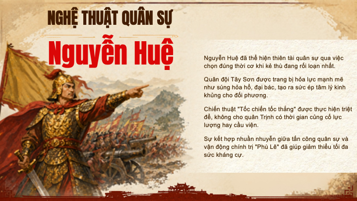 nghệ thuật quân sự của Nguyễn Huệ trong chiến dịch Diệt Trịnh