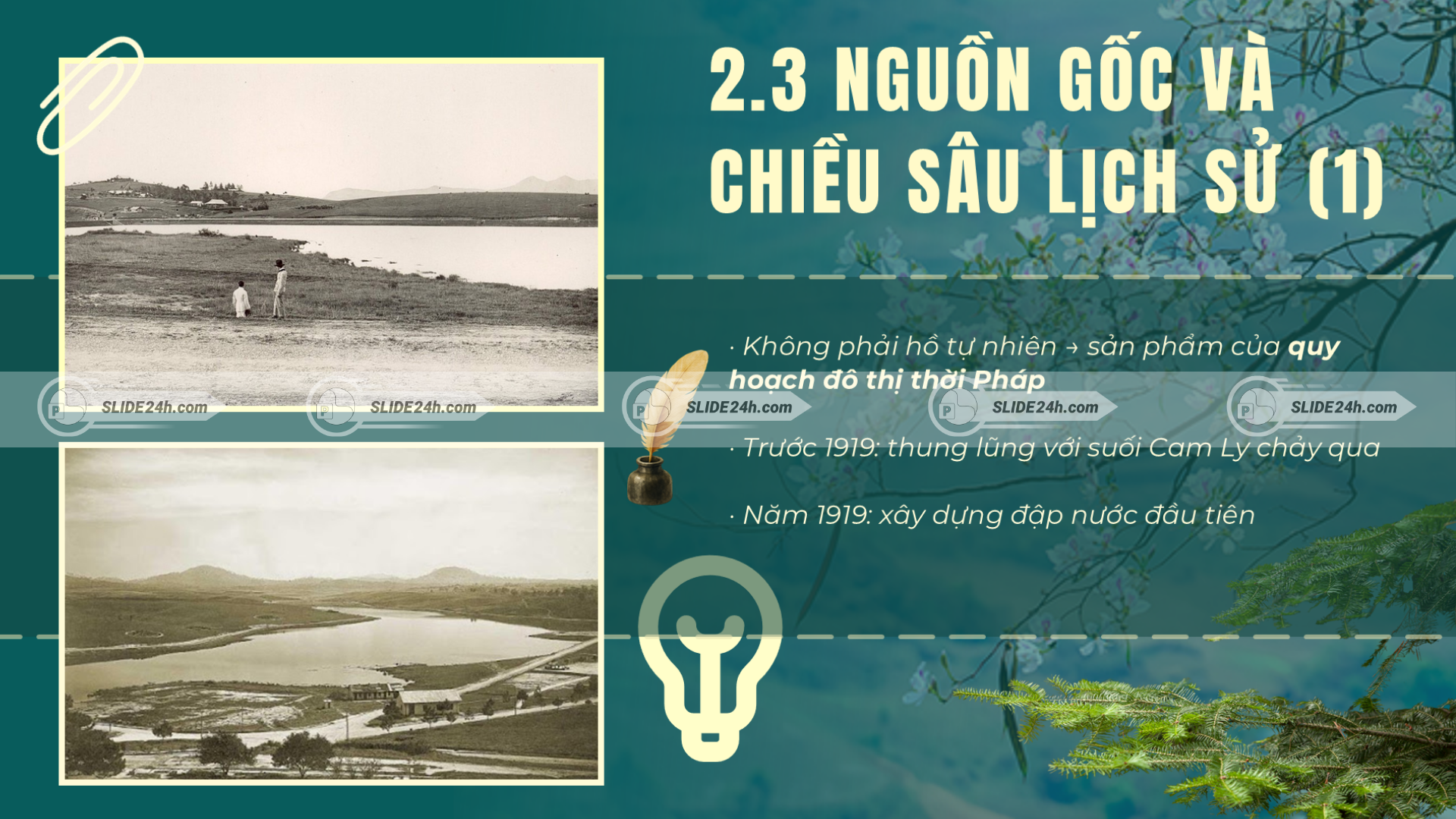Nguồn gốc và chiều sâu lịch sử của Hồ Xuân Hương qua hình ảnh tư liệu cũ về Đà Lạt.