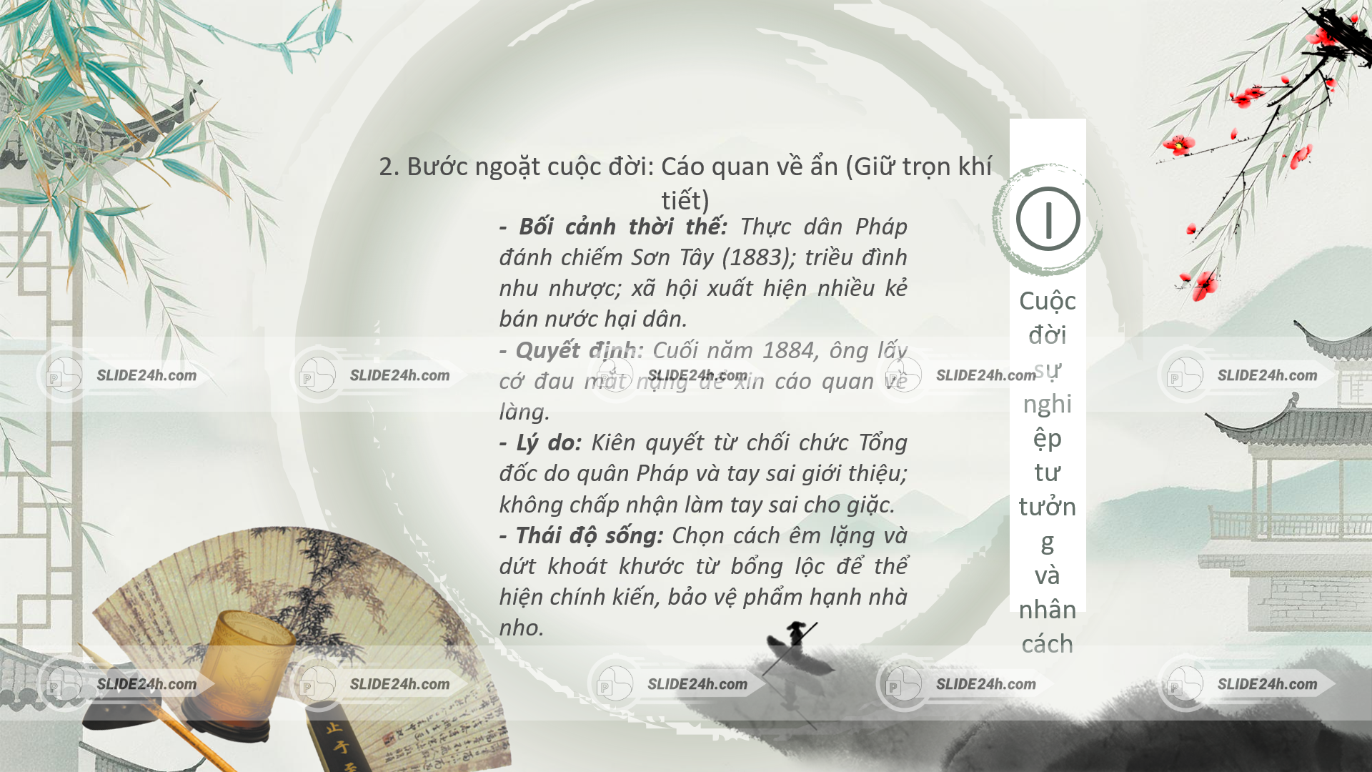 Nguyễn Khuyến cáo quan về ở ẩn