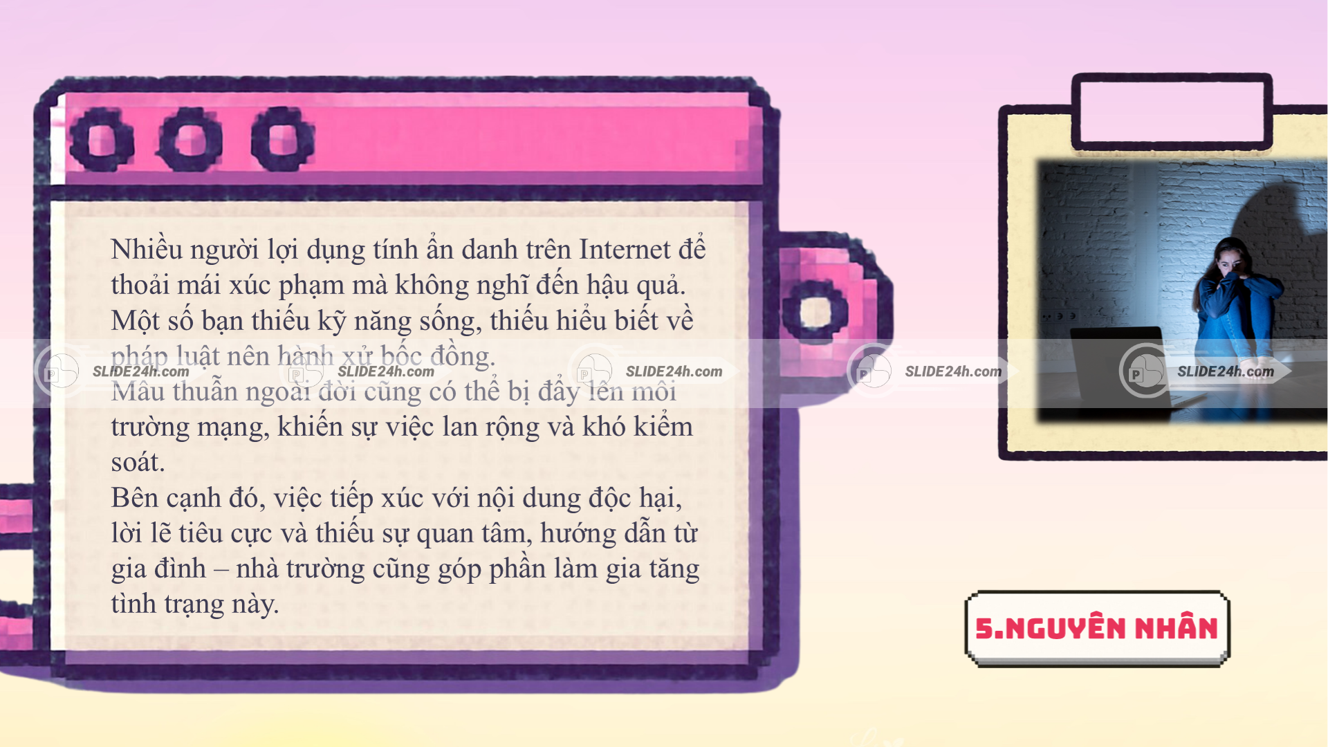 Nguyên nhân bạo lực mạng từ hạn chế nhận thức và kỹ năng sử dụng internet.