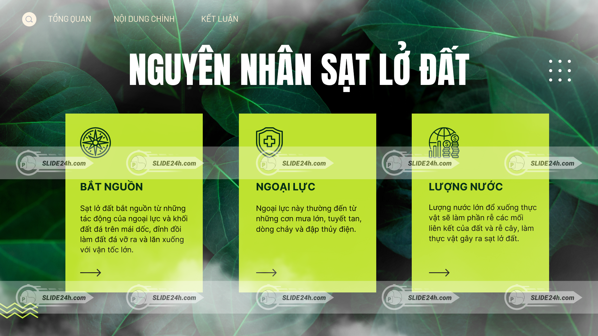 Nguyên nhân gây sạt lở đất