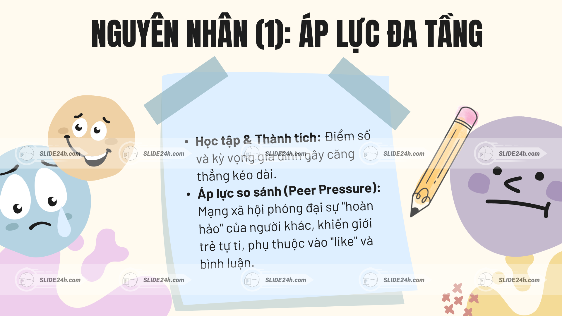 Nguyên nhân khiến giới trẻ khó quản trị cảm xúc do áp lực từ nhiều phía.