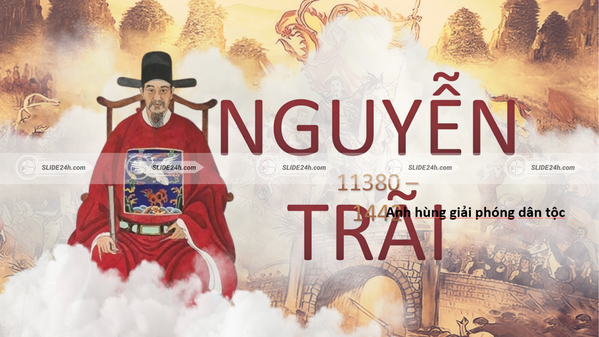Nguyễn Trãi gắn với khởi nghĩa Lam Sơn, Bình Ngô đại cáo.