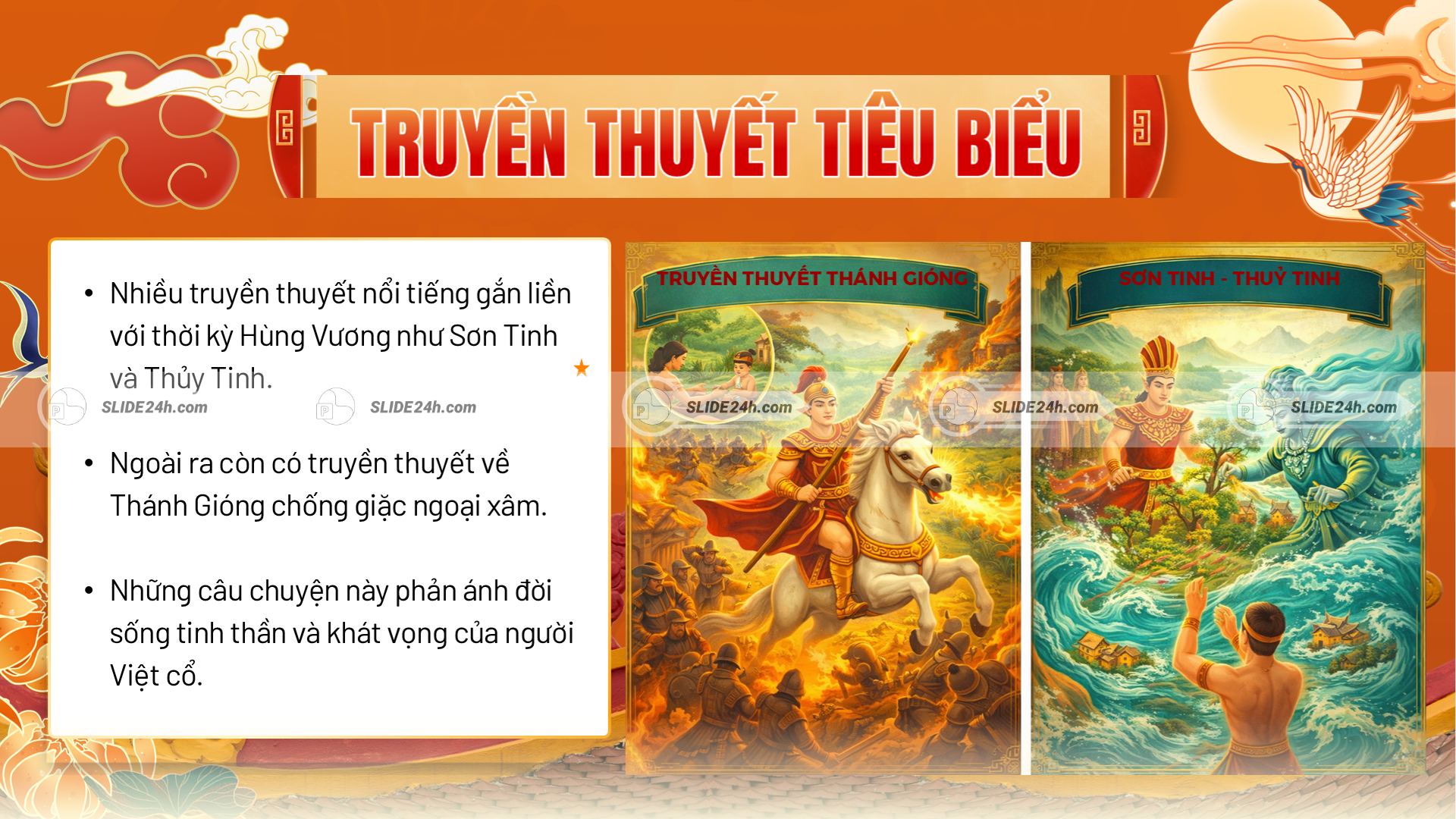 Những truyền thuyết tiêu biểu thời Hùng Vương.