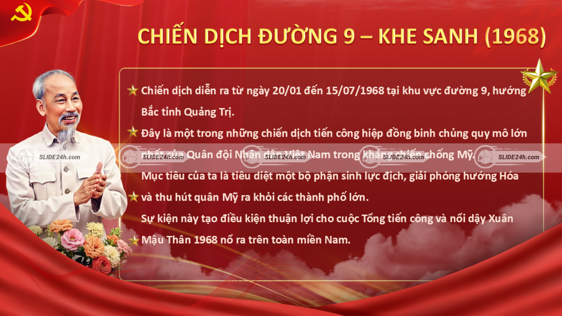 Nội dung giới thiệu mục tiêu chiến dịch Đường 9 - Khe Sanh 1968.