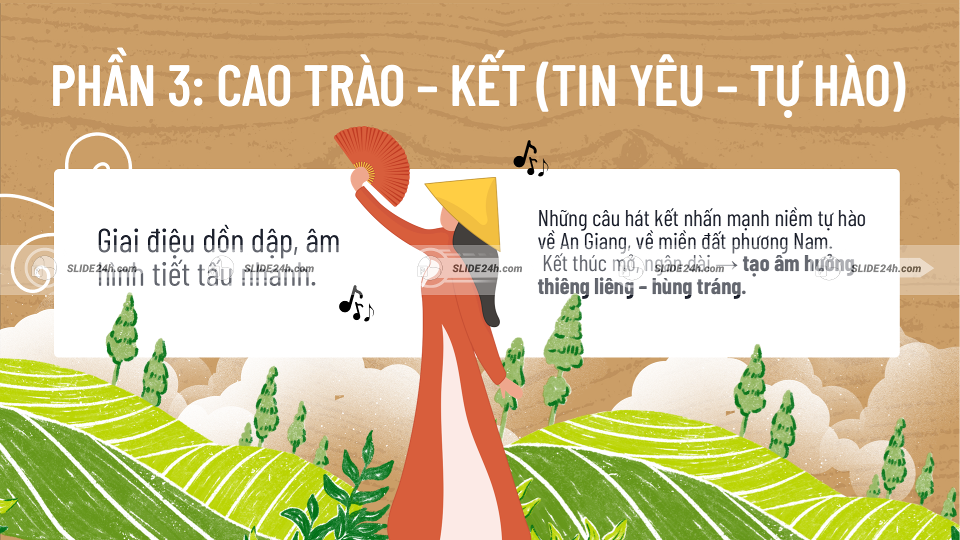 Phần cao trào và kết thúc giàu cảm xúc của bài hát về An Giang.