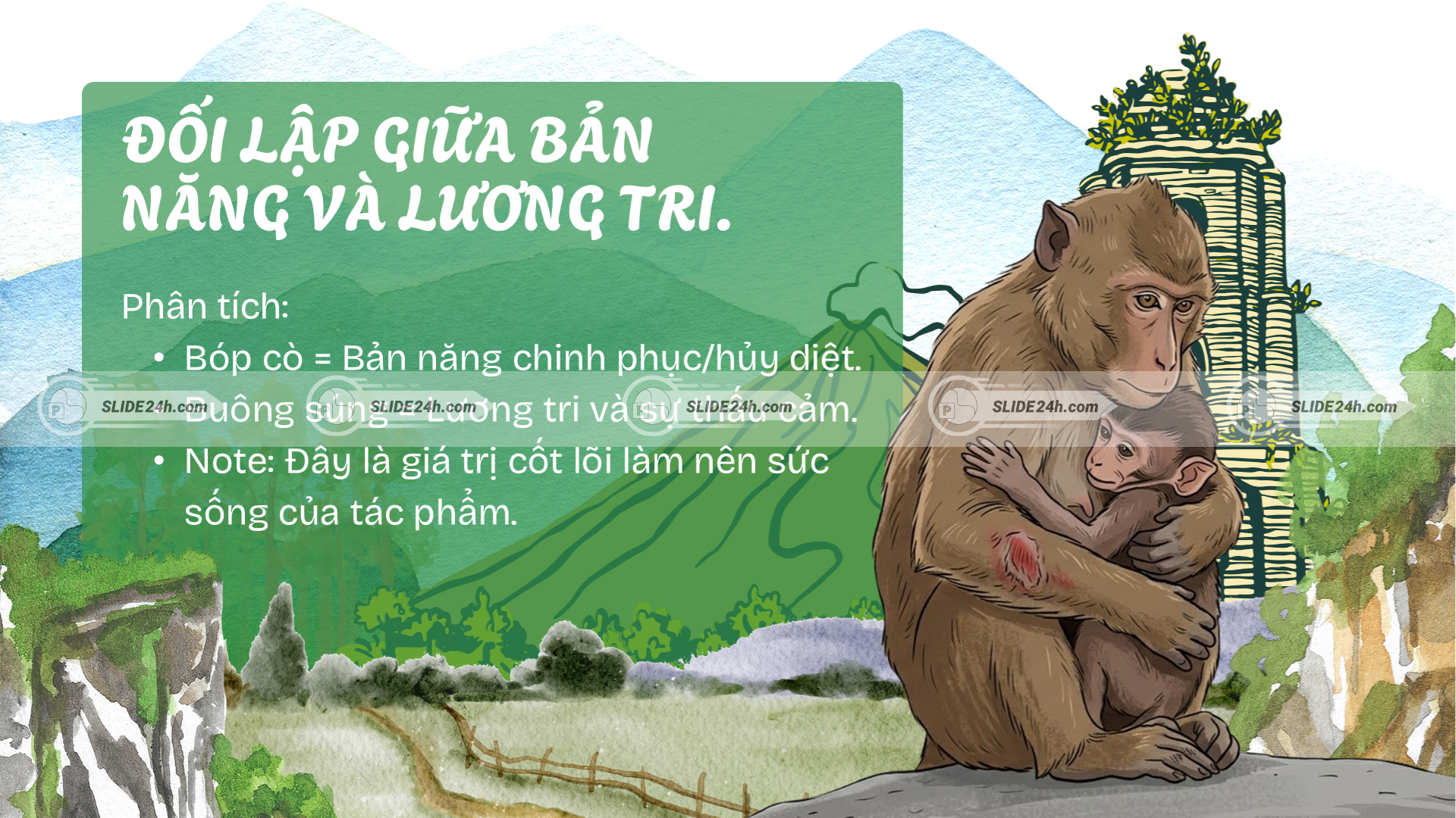 Phân tích sự đối lập giữa bản năng và lương tri trong Muối của rừng.