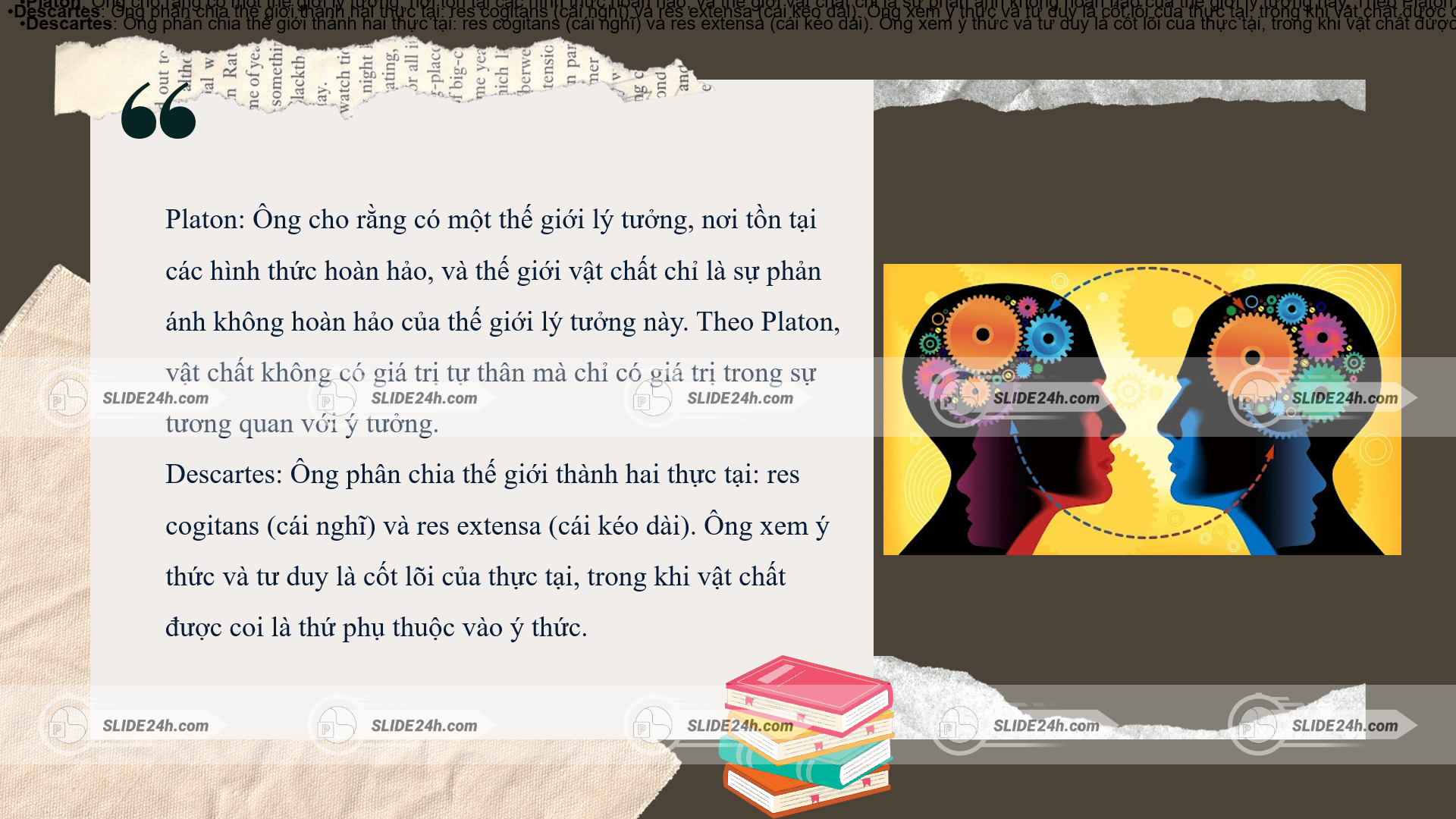 Quan điểm chủ nghĩa duy tâm và duy vật trước Mác