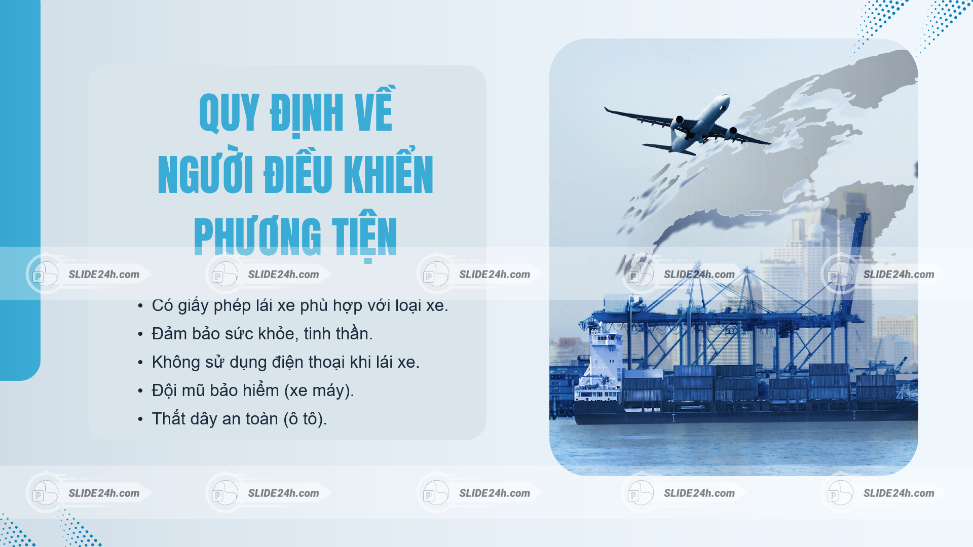 quy định về người điều khiển phương tiện với yêu cầu giấy phép sức khỏe và an toàn giao thông