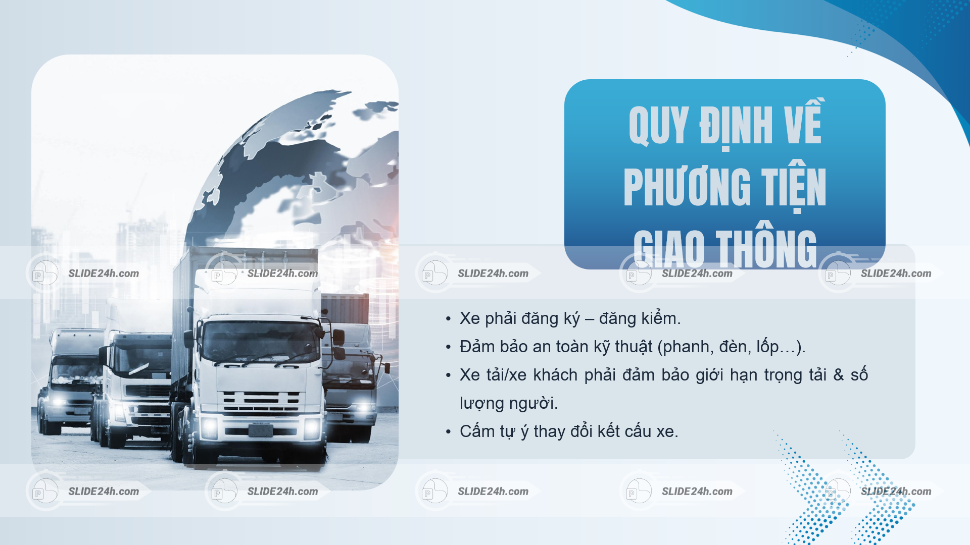 quy định về phương tiện giao thông với đăng ký đăng kiểm và đảm bảo an toàn kỹ thuật