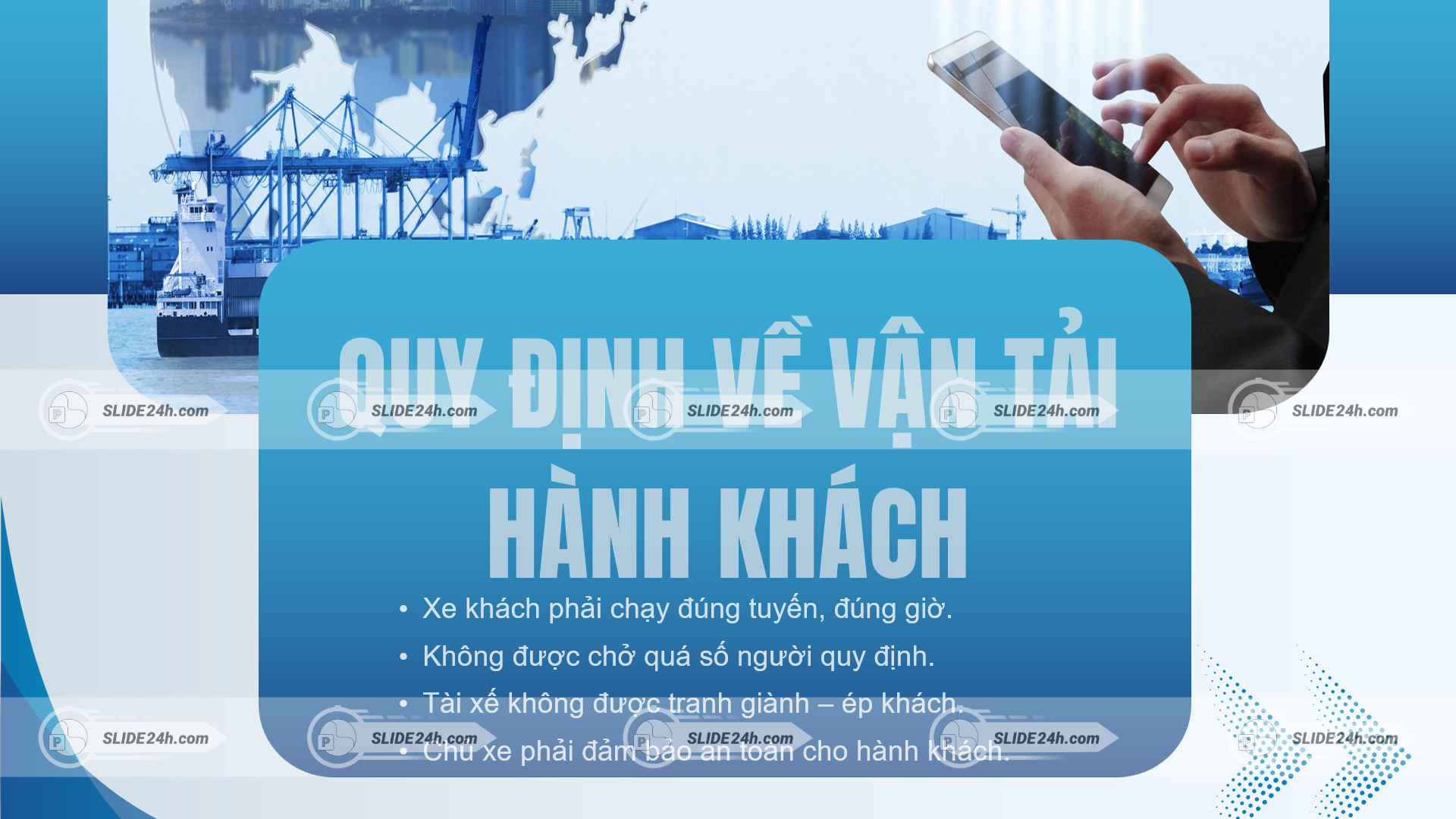quy định về vận tải hành khách chạy đúng tuyến không chở quá số người quy định
