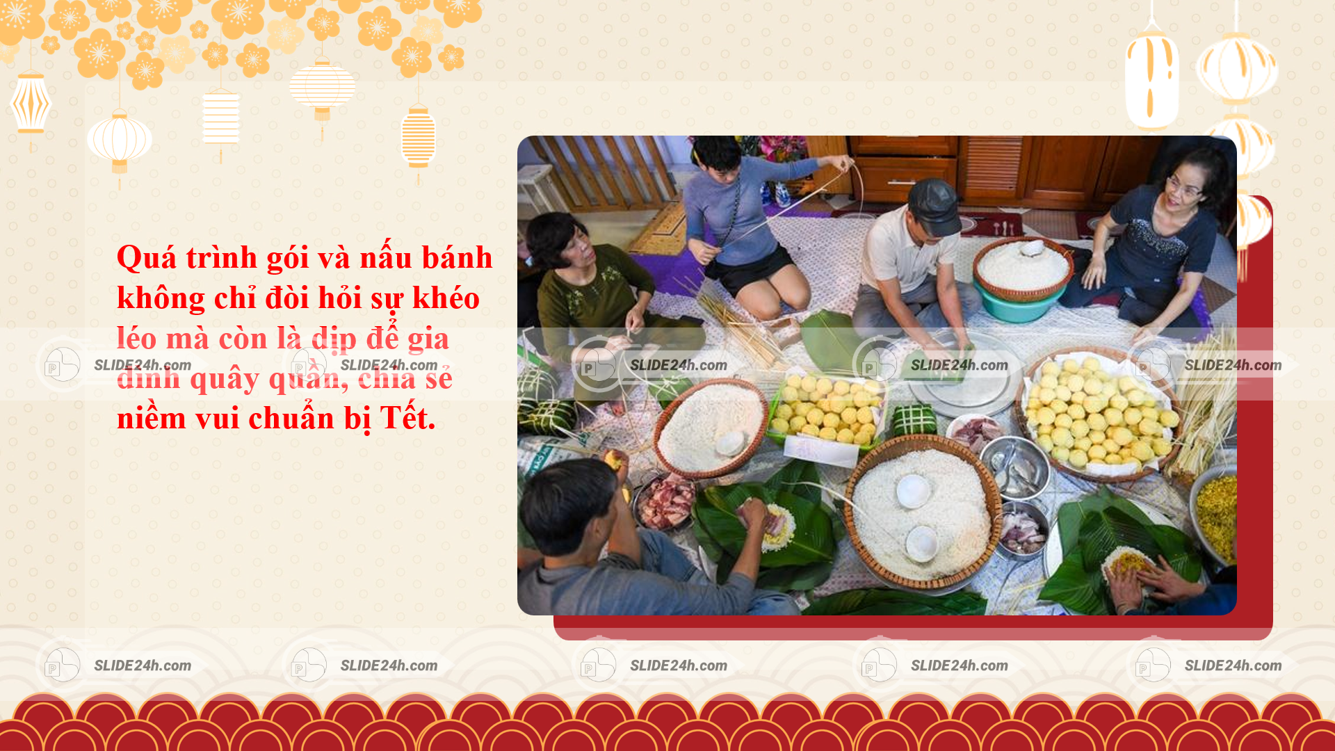 Quy trình gói và nấu bánh