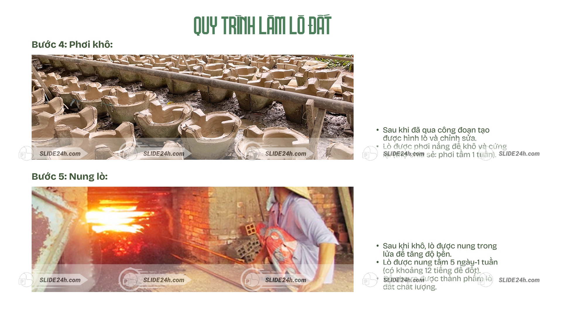 Quy trình sản xuất lò đất chi tiết
